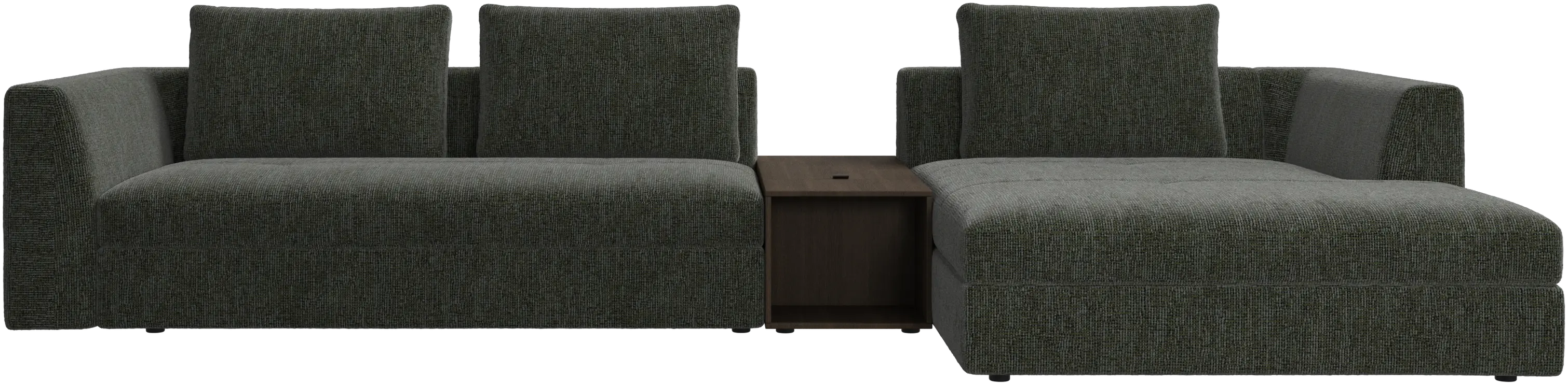 Bergamo chaise longue sofa with storage