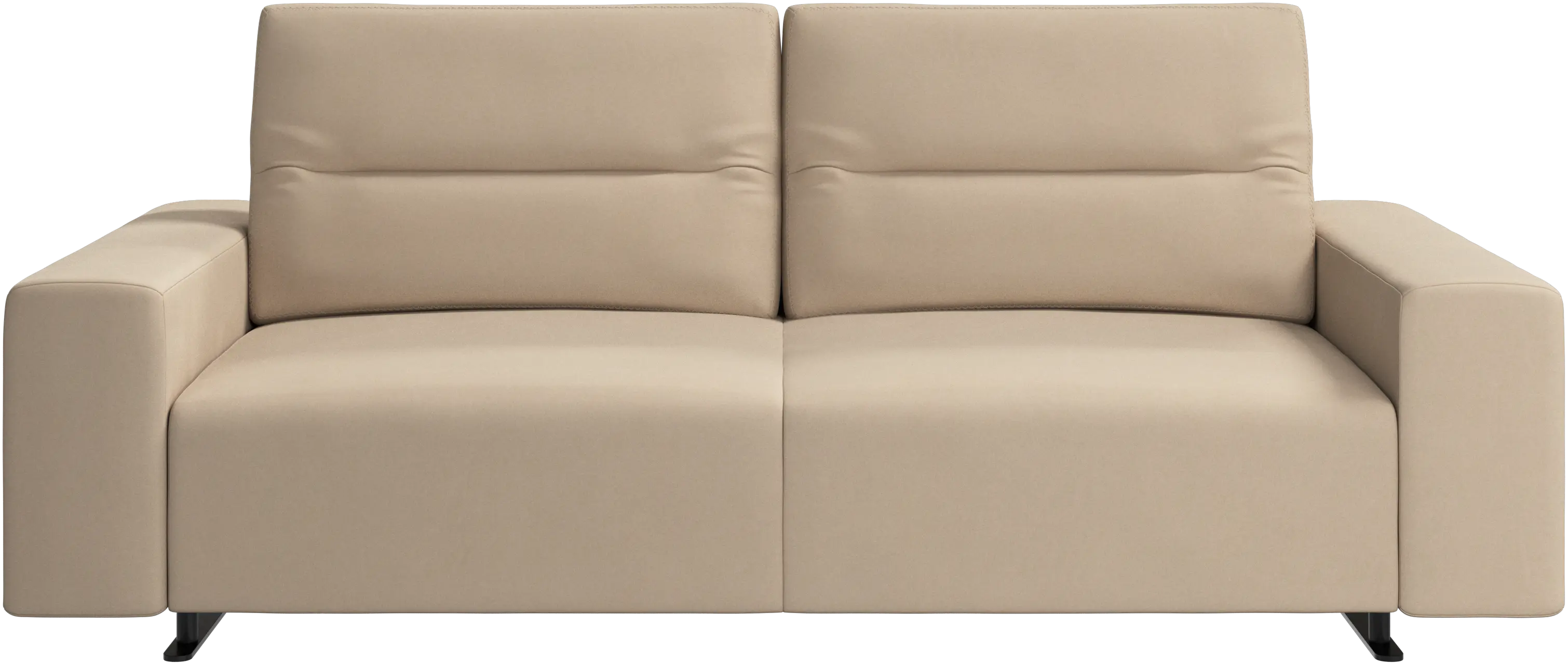 Hampton sofa with adjustable back and storage on the right side