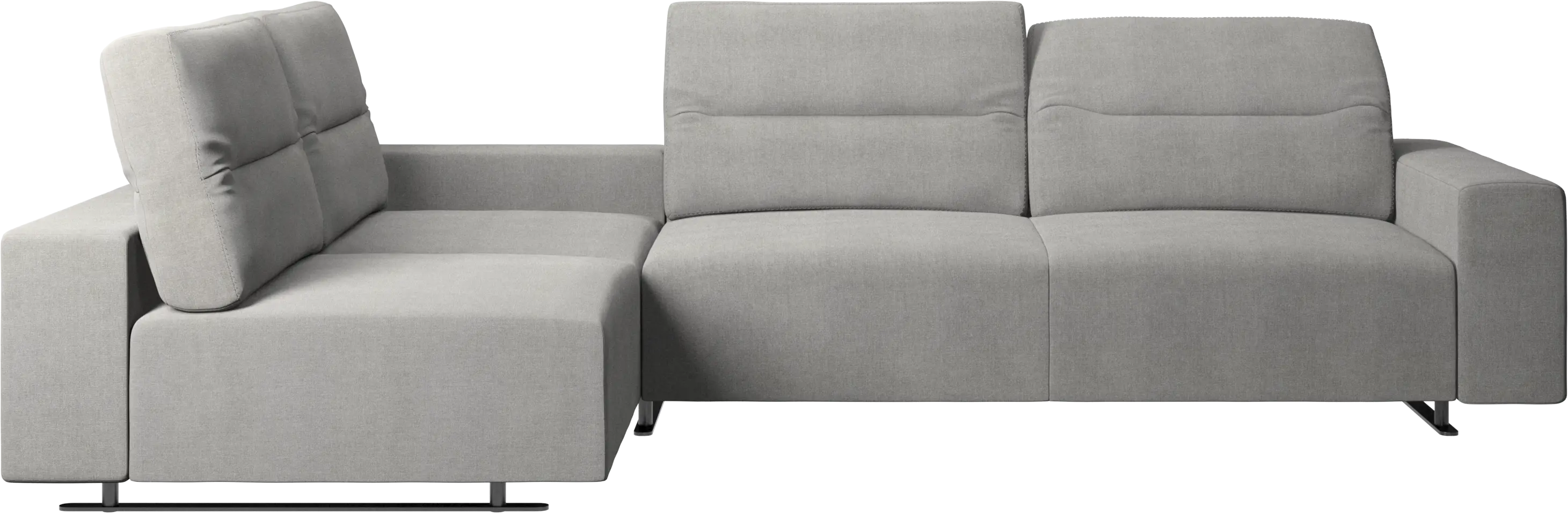 Hampton corner sofa with adjustable back and storage on right side