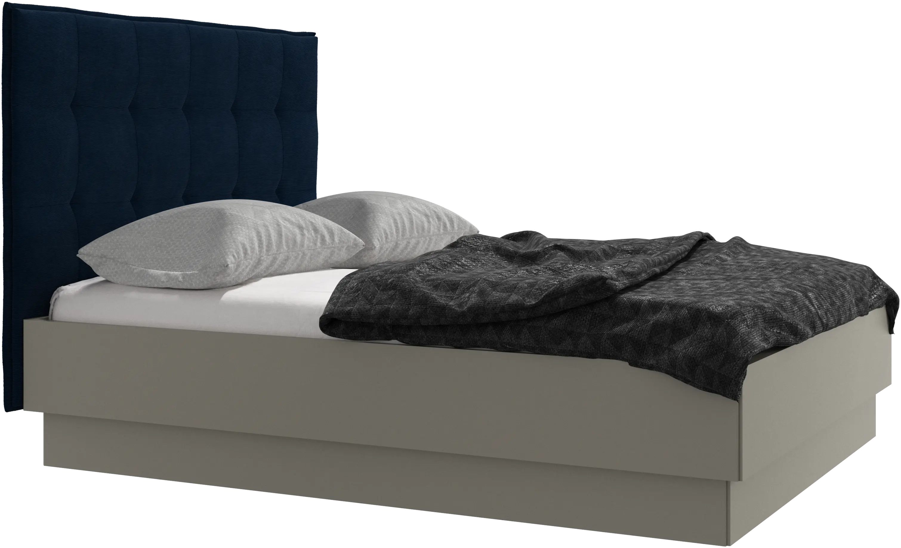 Lugano storage bed with lift-up frame and slats, excl. mattress