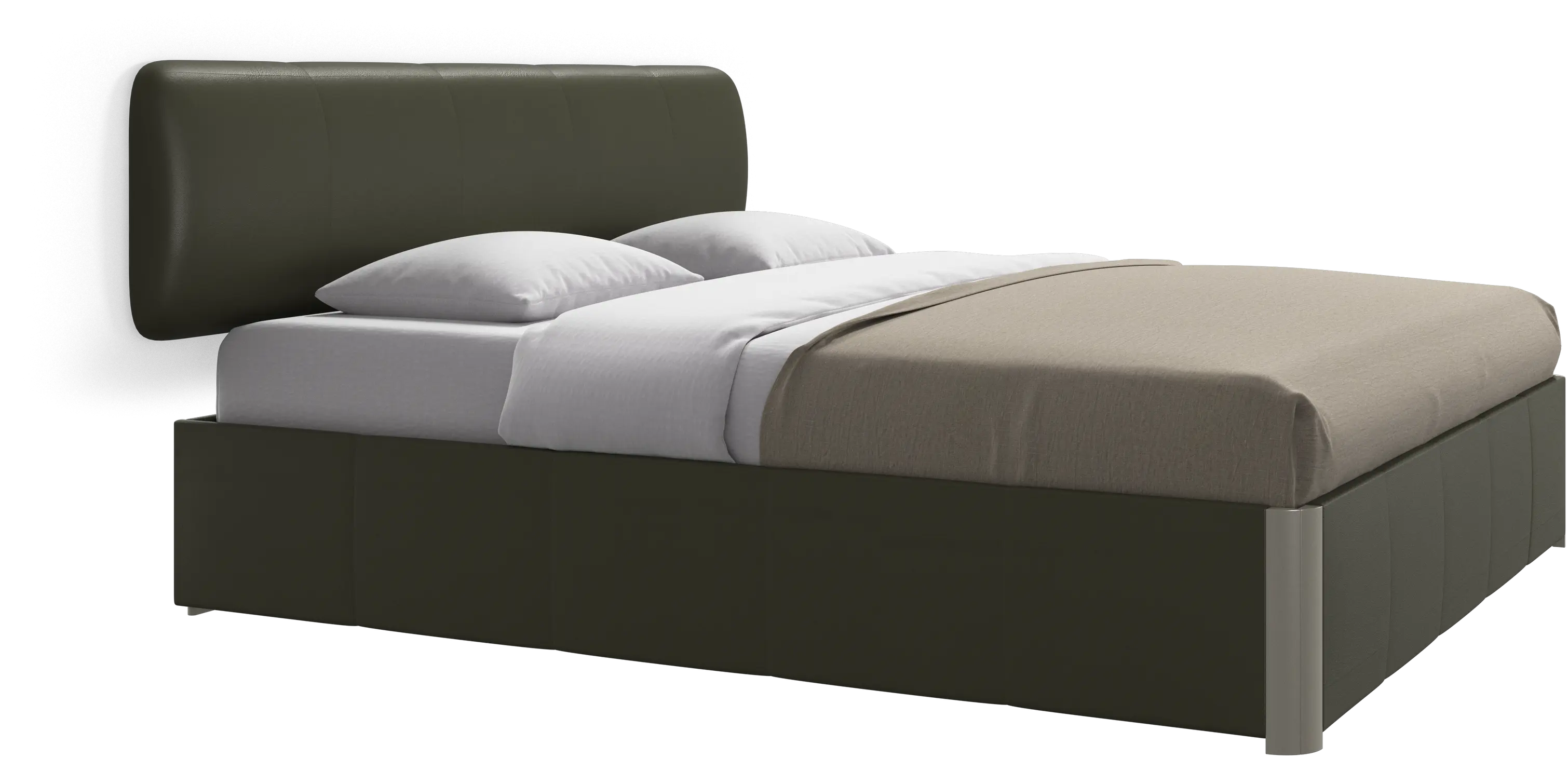 Element lit, tête de lit murale, avec lattes, excl. matelas