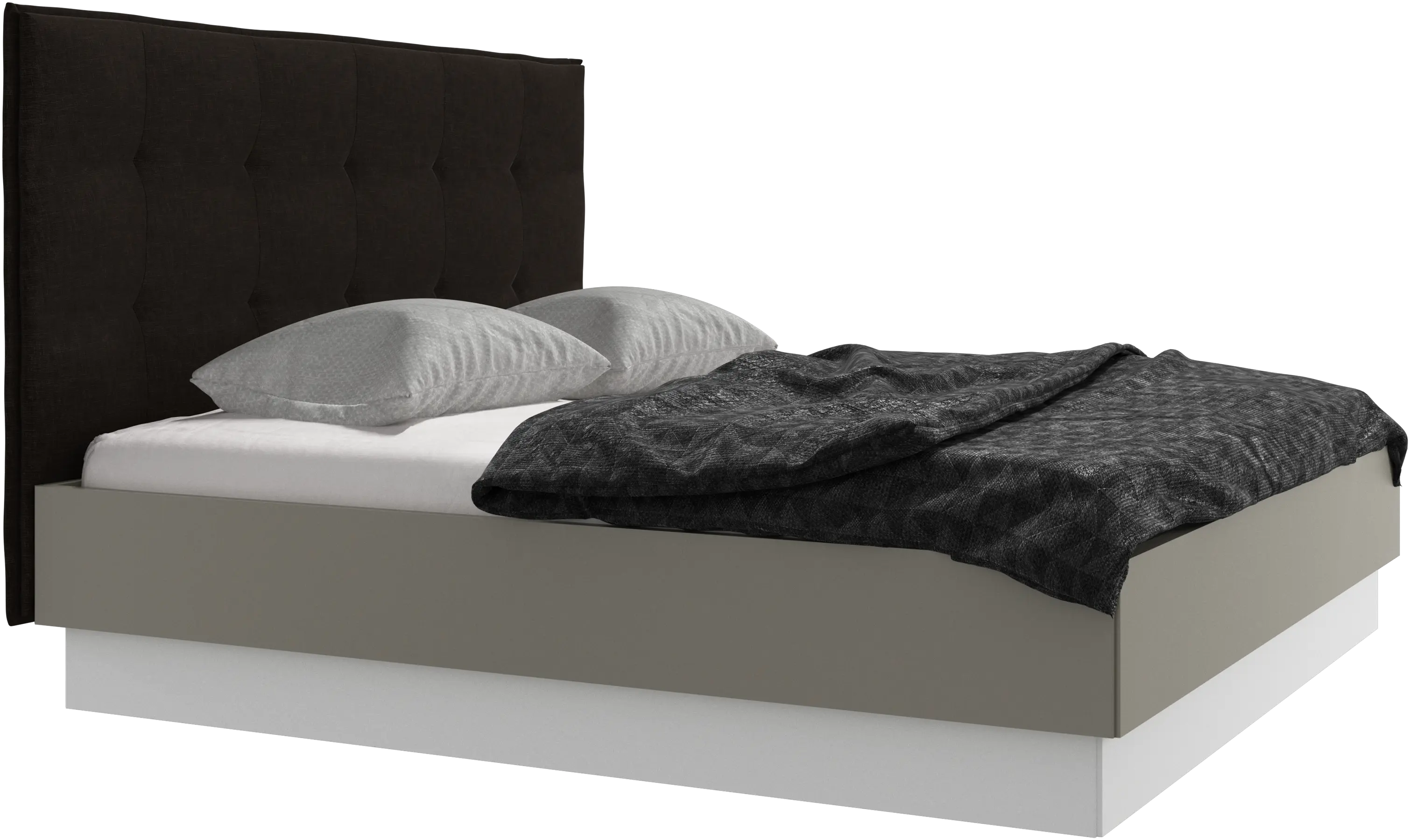 Lugano storage bed with lift-up frame and slats, excl. mattress
