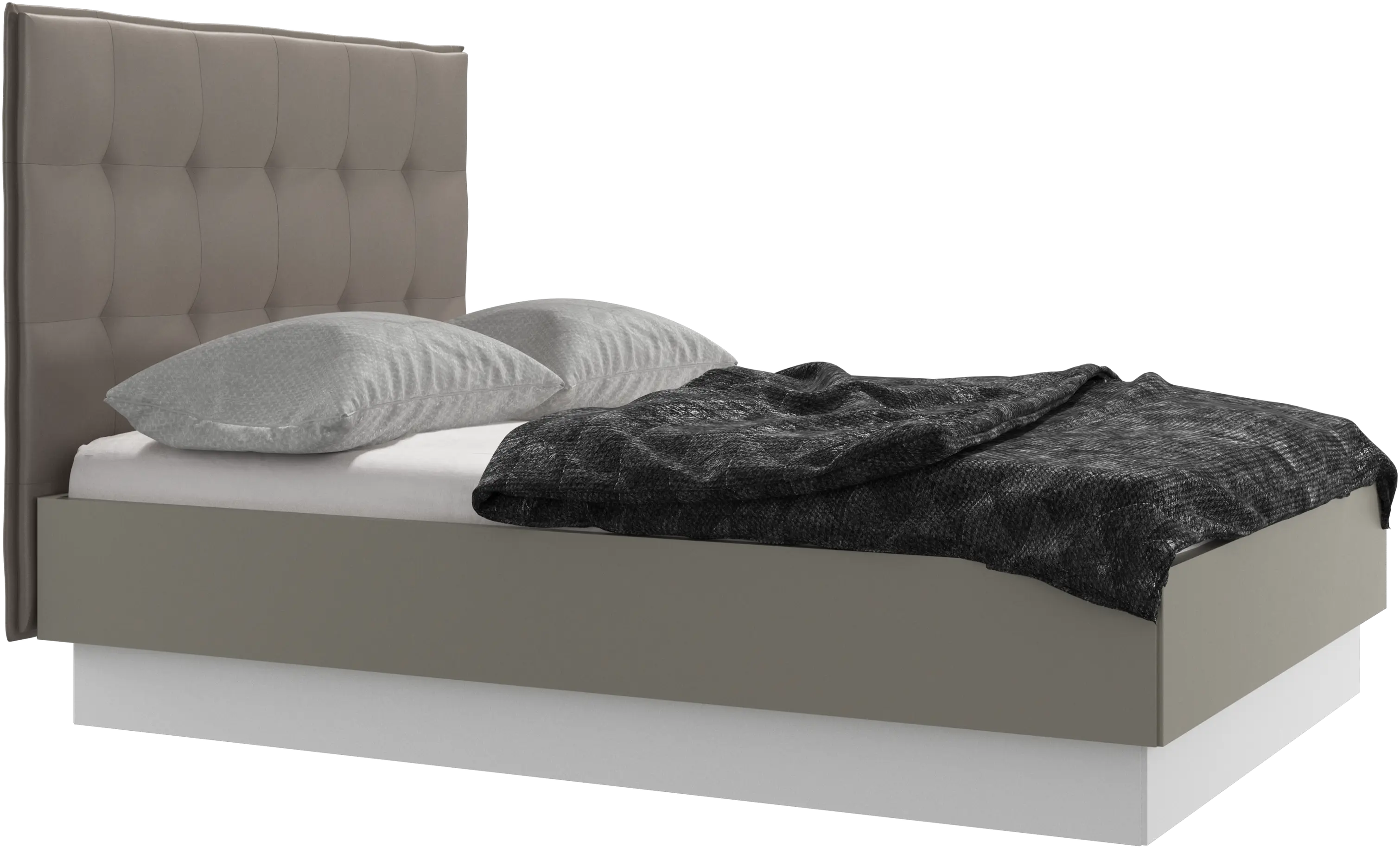Cama con canapé Lugano, estructura elevable y tablado, no incluye colchón