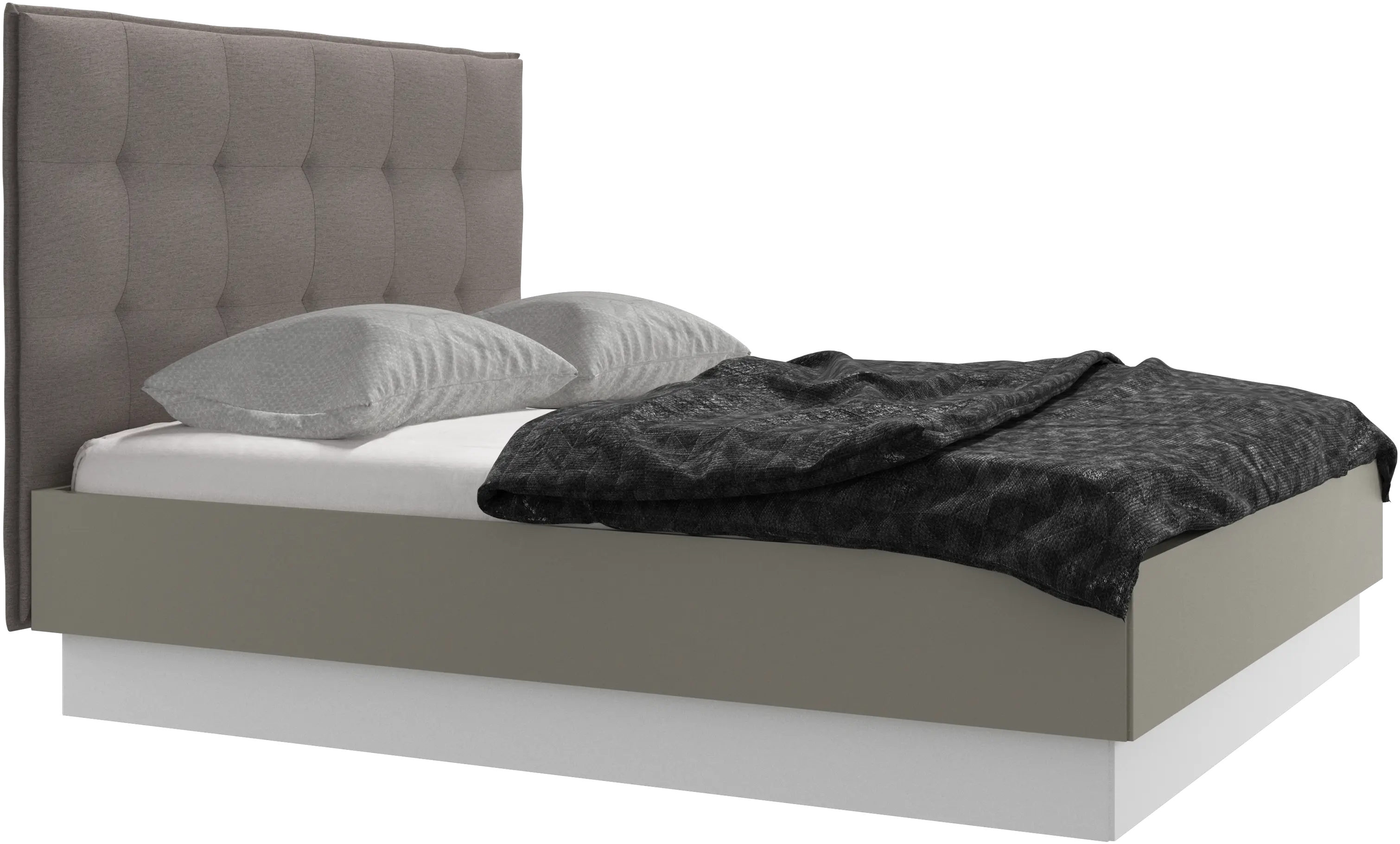 Cama con canapé Lugano, estructura elevable y tablado, no incluye colchón