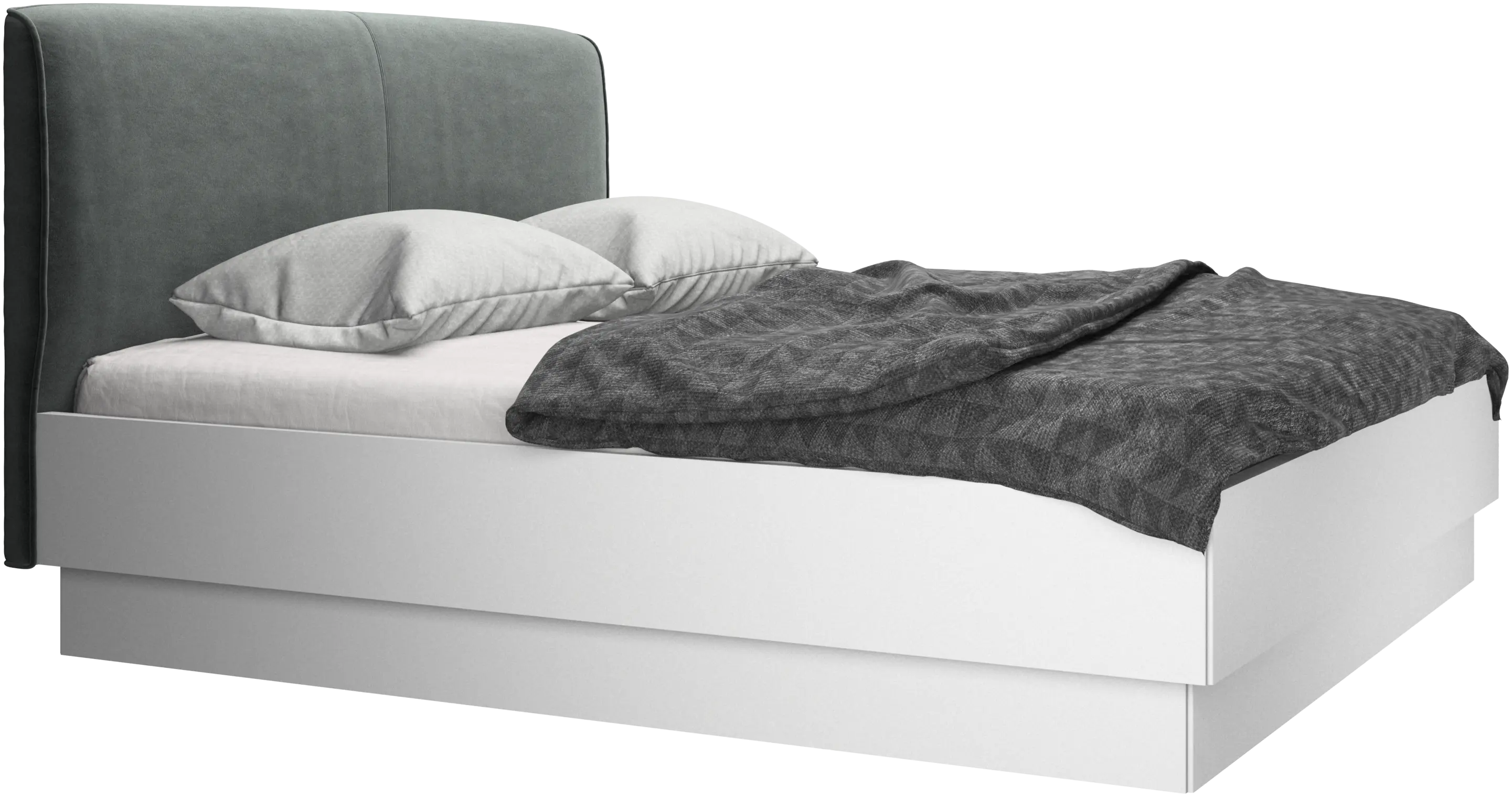 Houston, upholstered bed with storage