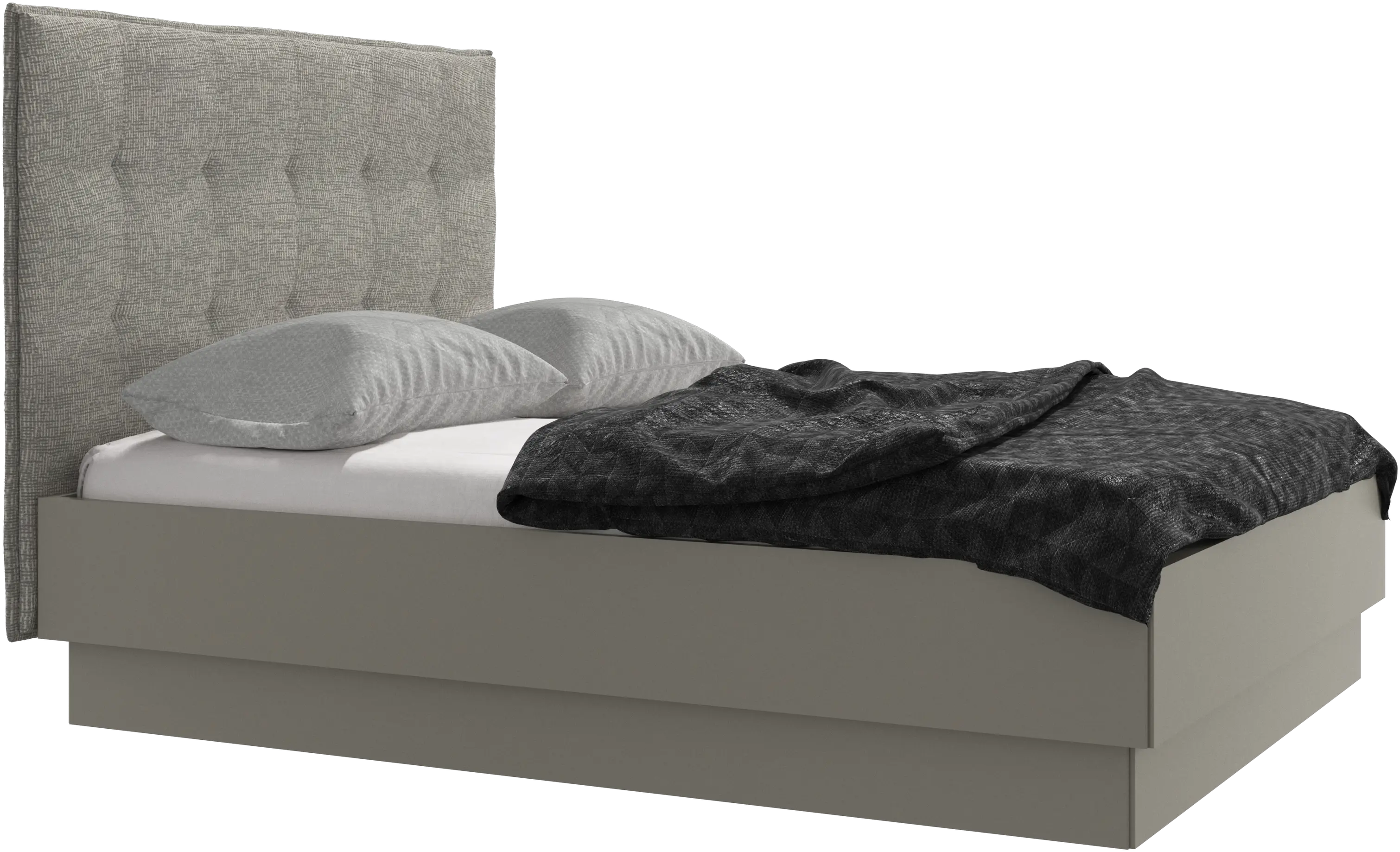 Lugano storage bed with lift-up frame and slats, excl. mattress