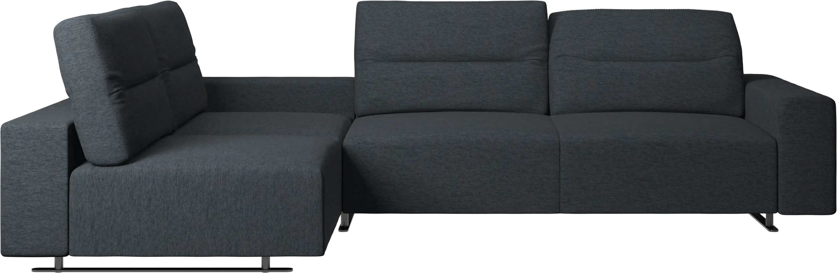 Hampton corner sofa with adjustable back and storage on right side