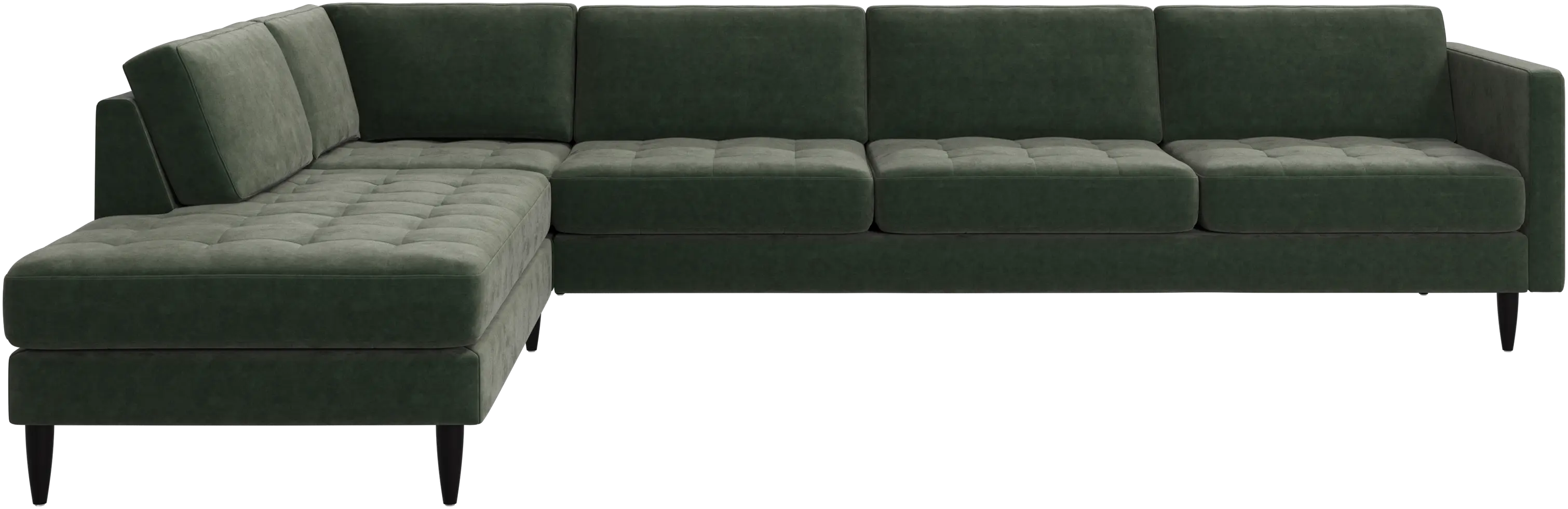 Osaka corner sofa with lounging unit, tufted seat