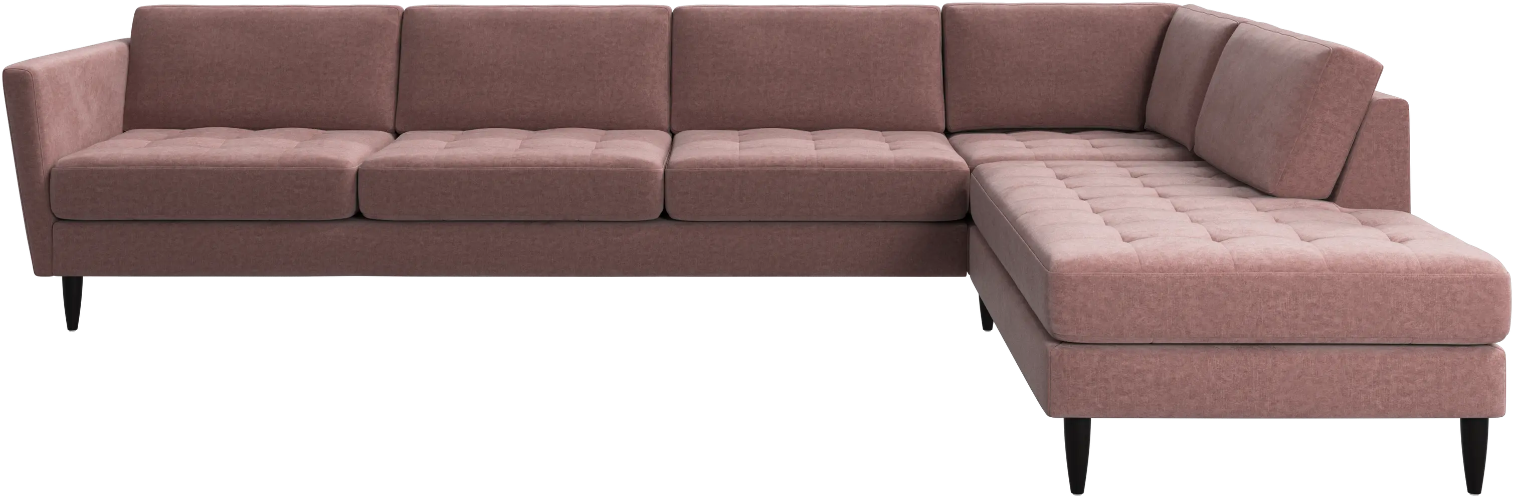 Osaka corner sofa with lounging unit, tufted seat