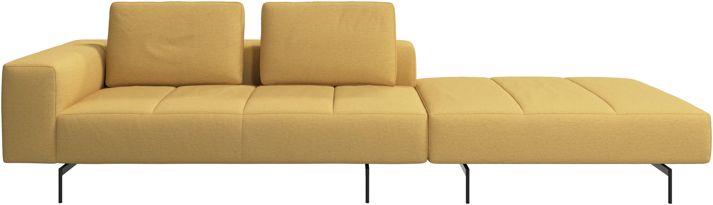 Amsterdam Sofa mit Pouf auf der rechten Seite