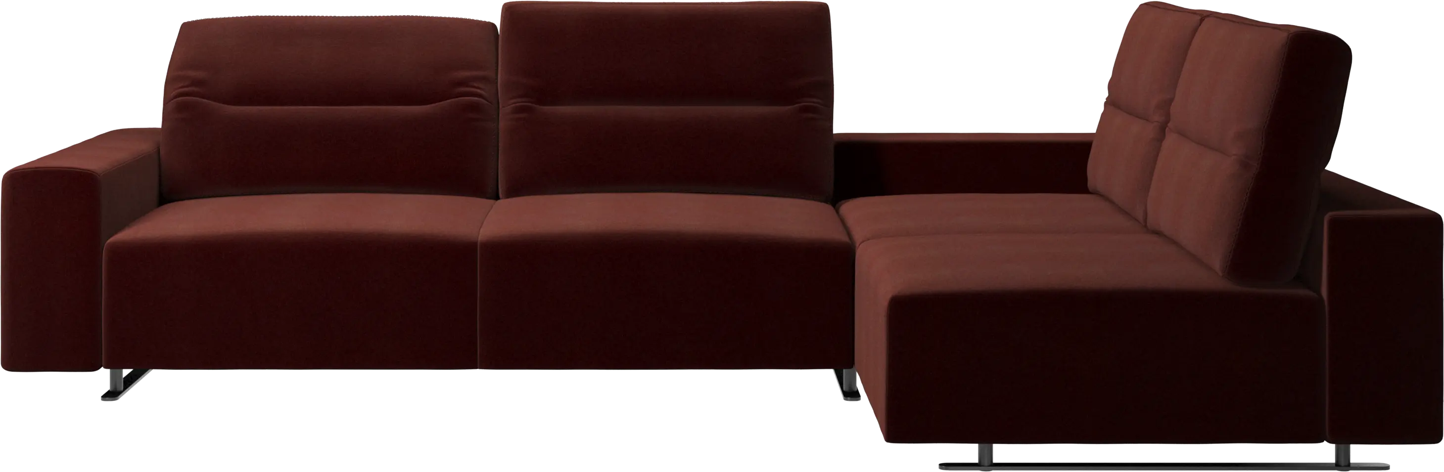Hampton corner sofa with adjustable back and storage on left side