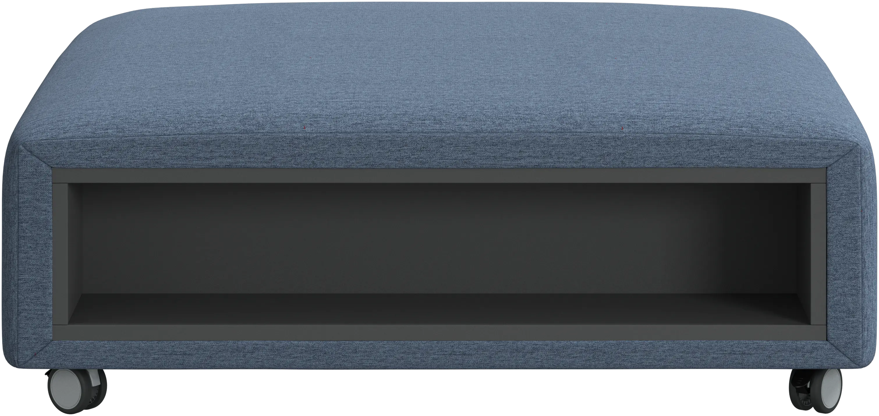 Hampton footstool on wheels with storage left and right sides