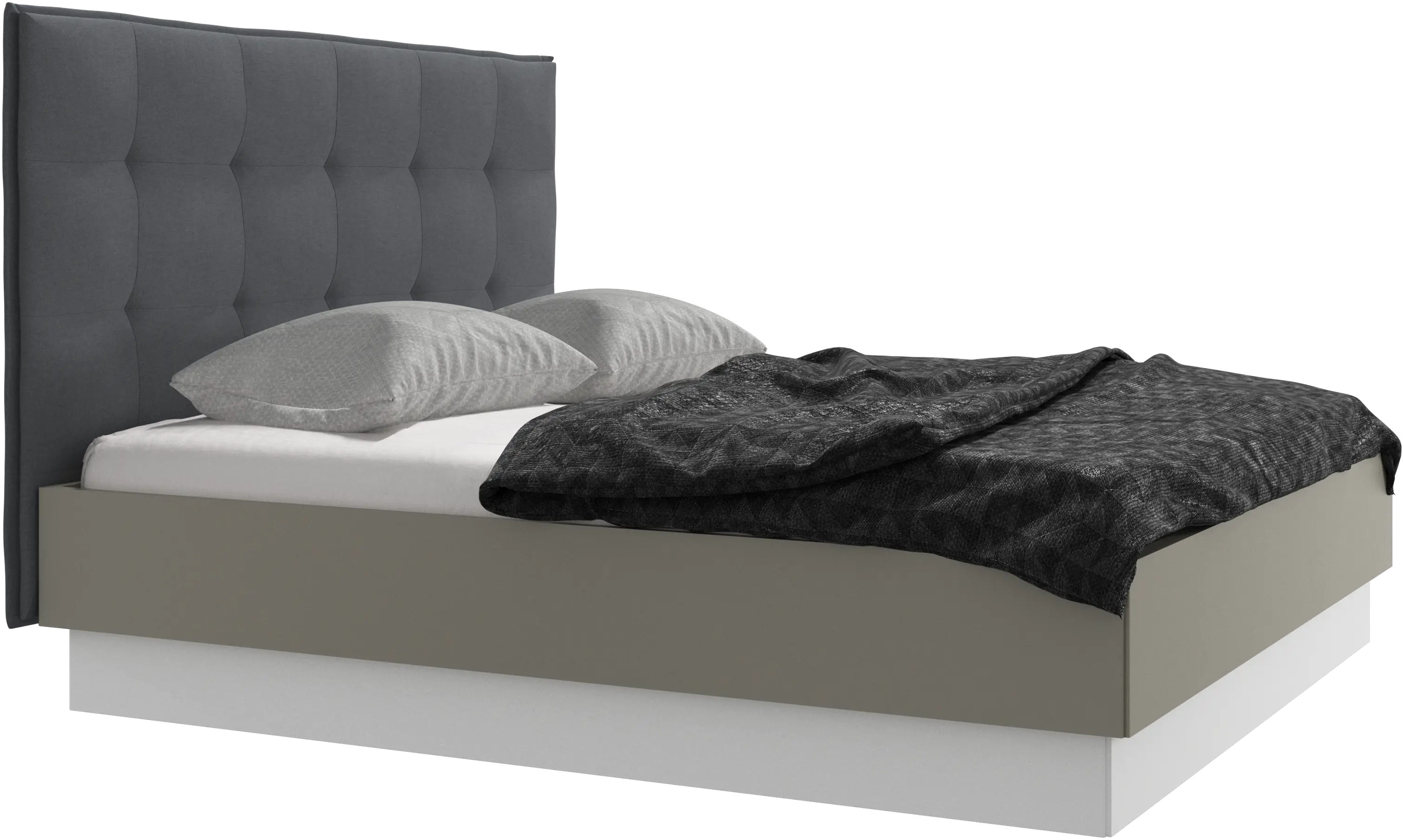 Lugano storage bed with lift-up frame and slats, excl. mattress