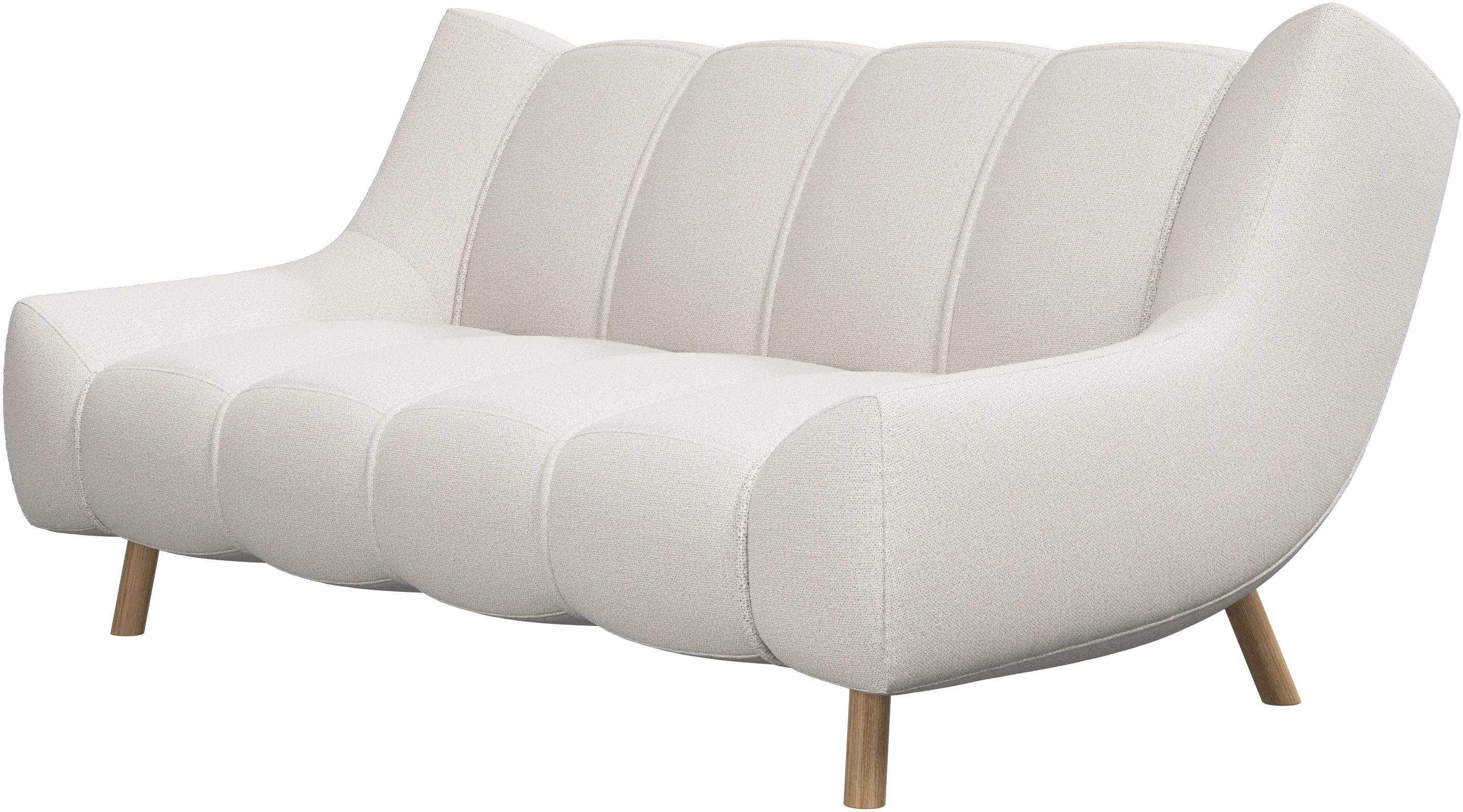 Sofá Nawabari de 2 plazas, pierna de madera