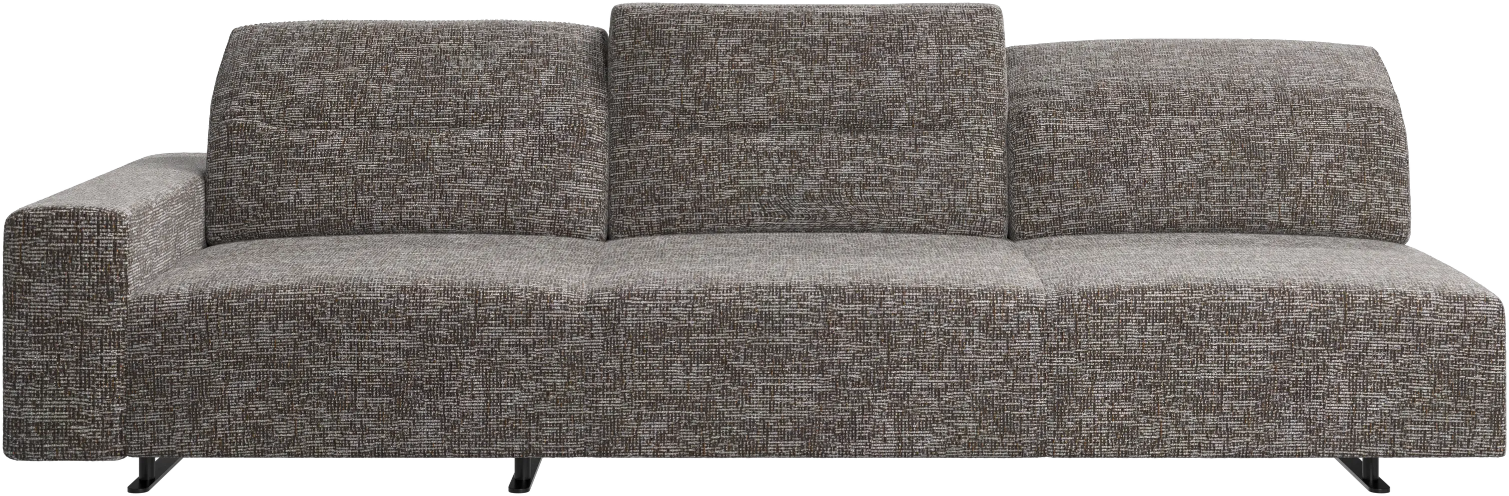 Hampton sofa with adjustable back and storage on the left side