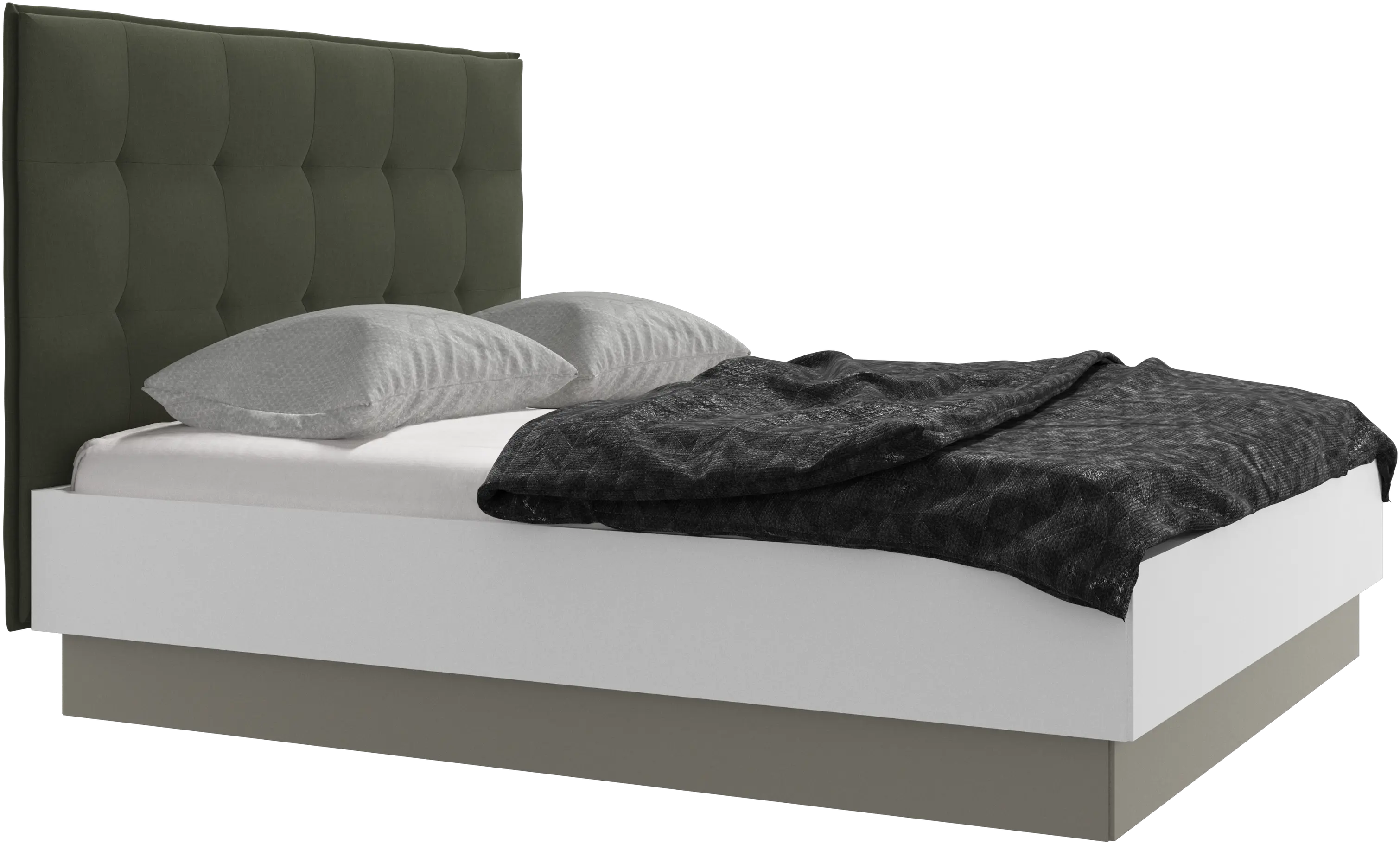 Cama con canapé Lugano, estructura elevable y tablado, no incluye colchón
