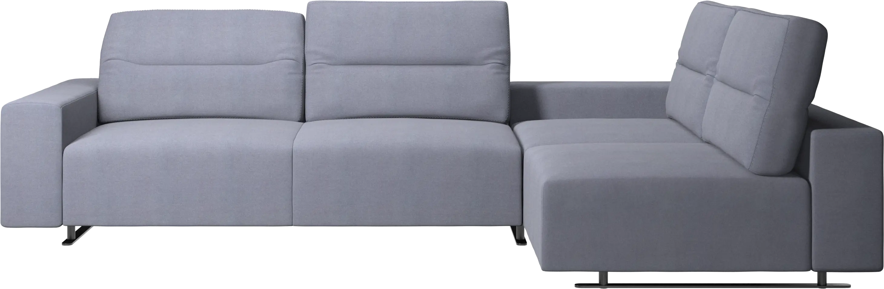 Hampton corner sofa with adjustable back and storage on left side