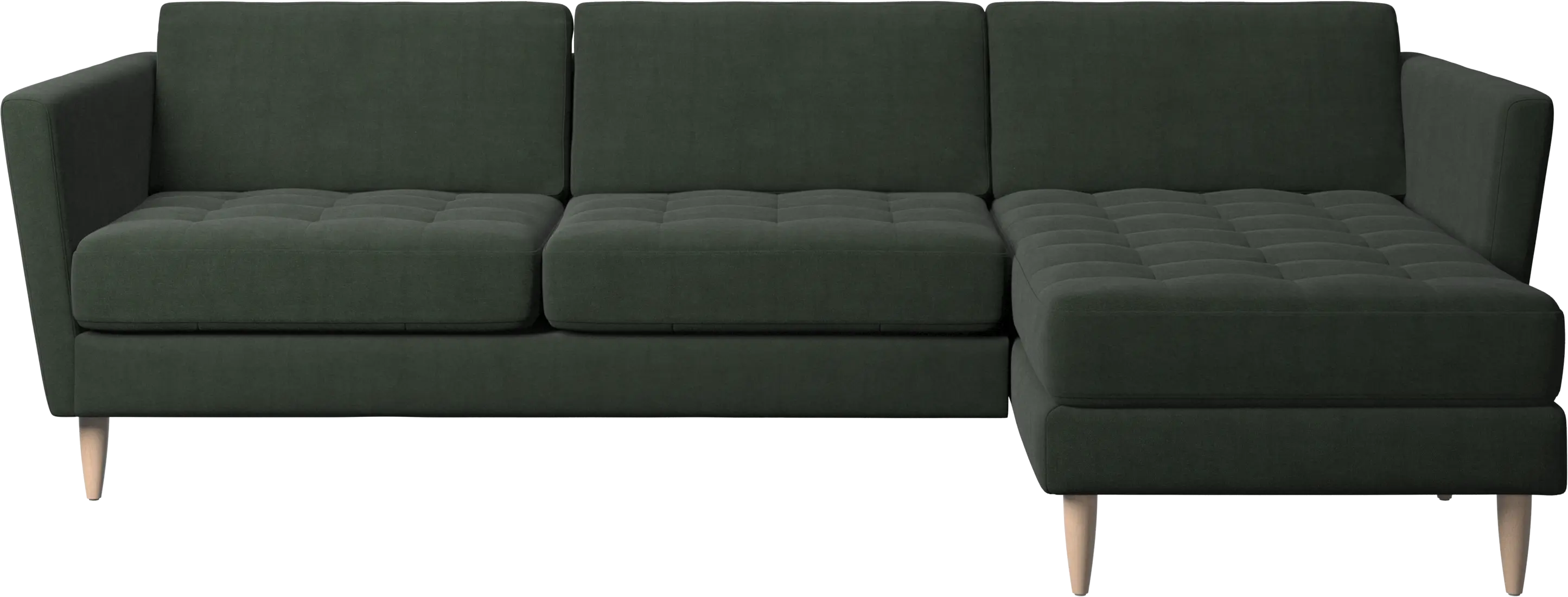 Osaka sofa with resting unit, tufted seat