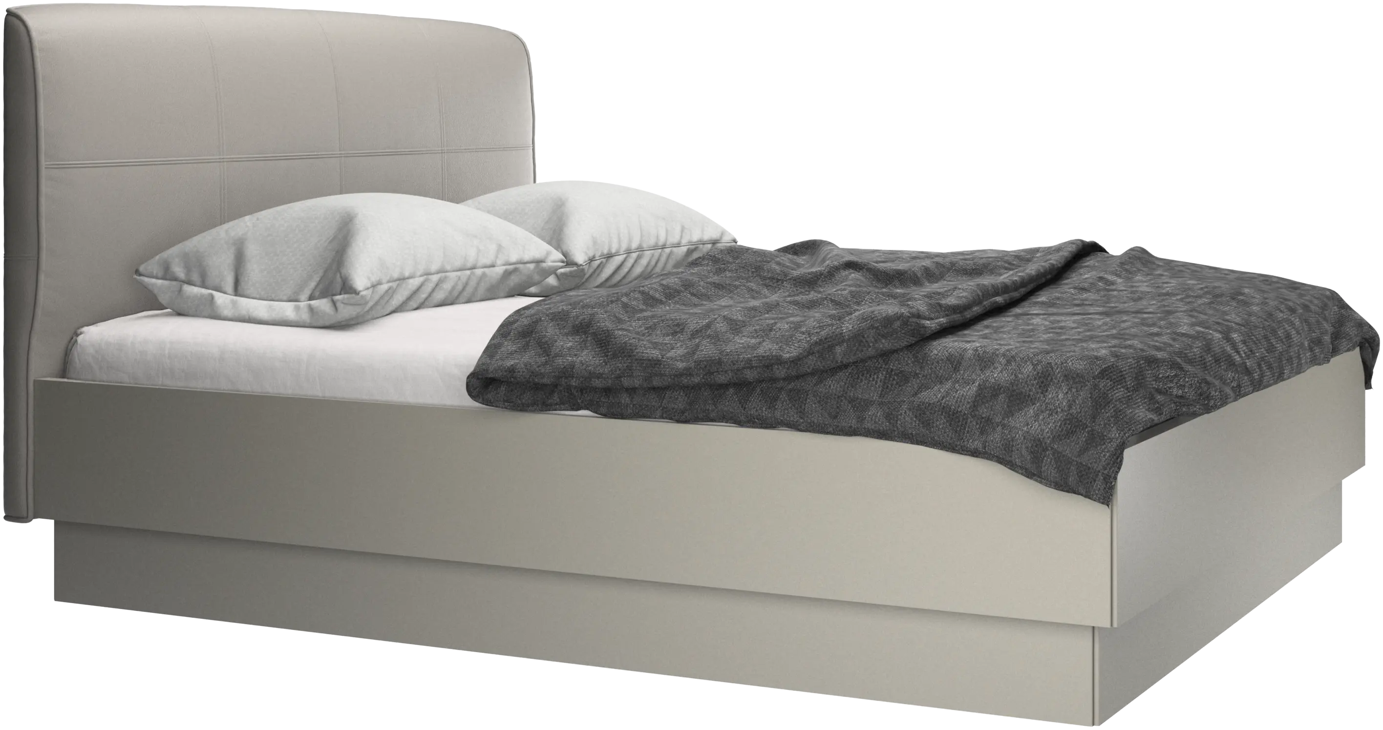 Houston, gepolstertes bett mit stauraum