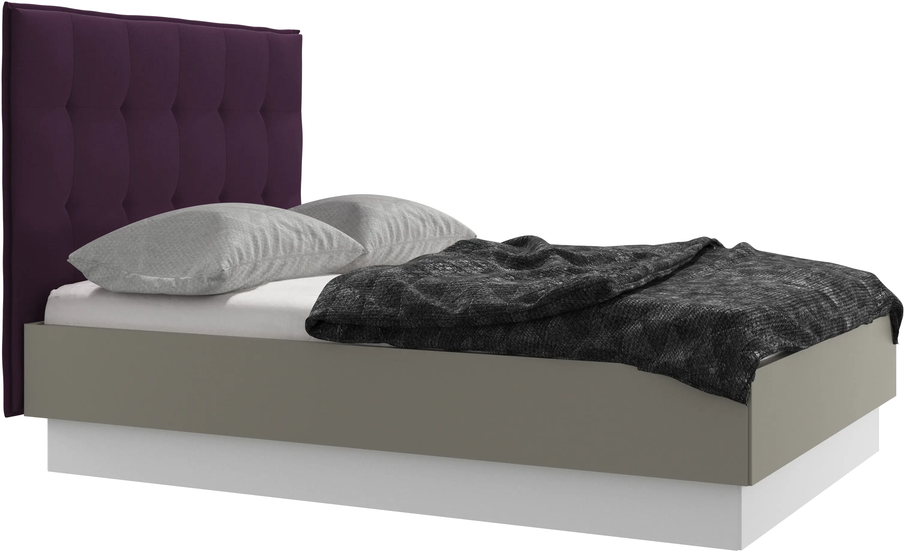Lugano storage bed with lift-up frame and slats, excl. mattress