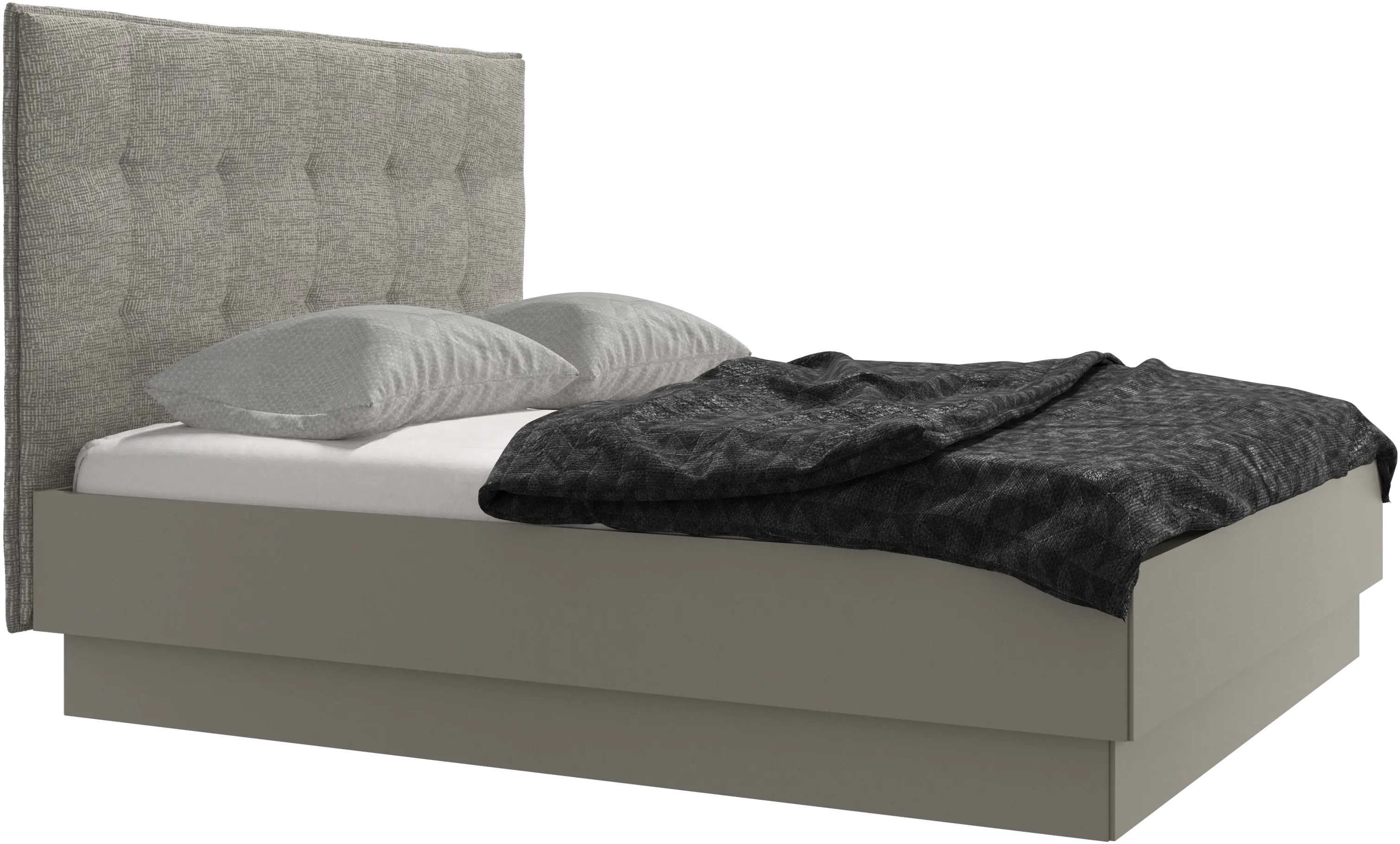 Lugano storage bed with lift-up frame and slats, excl. mattress