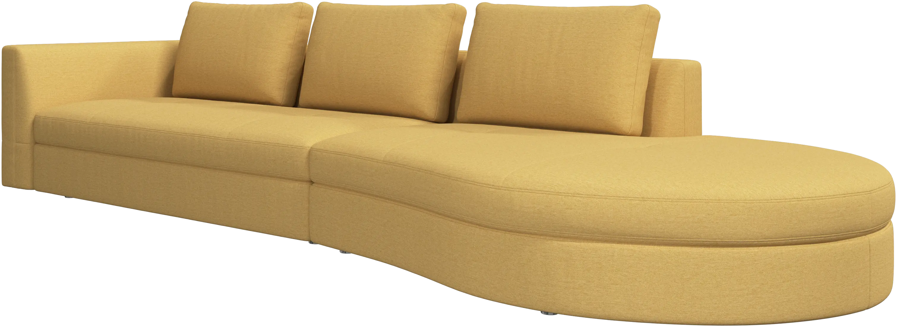 Bergamo sofa with round lounging unit,right