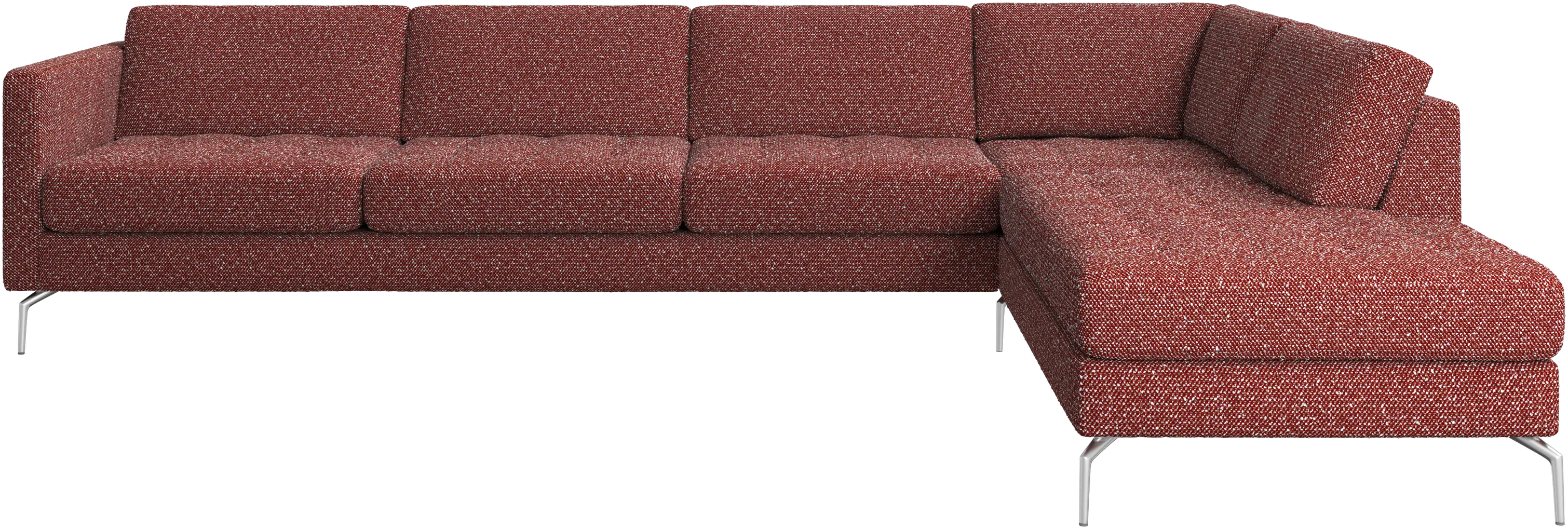 Osaka corner sofa with lounging unit, tufted seat