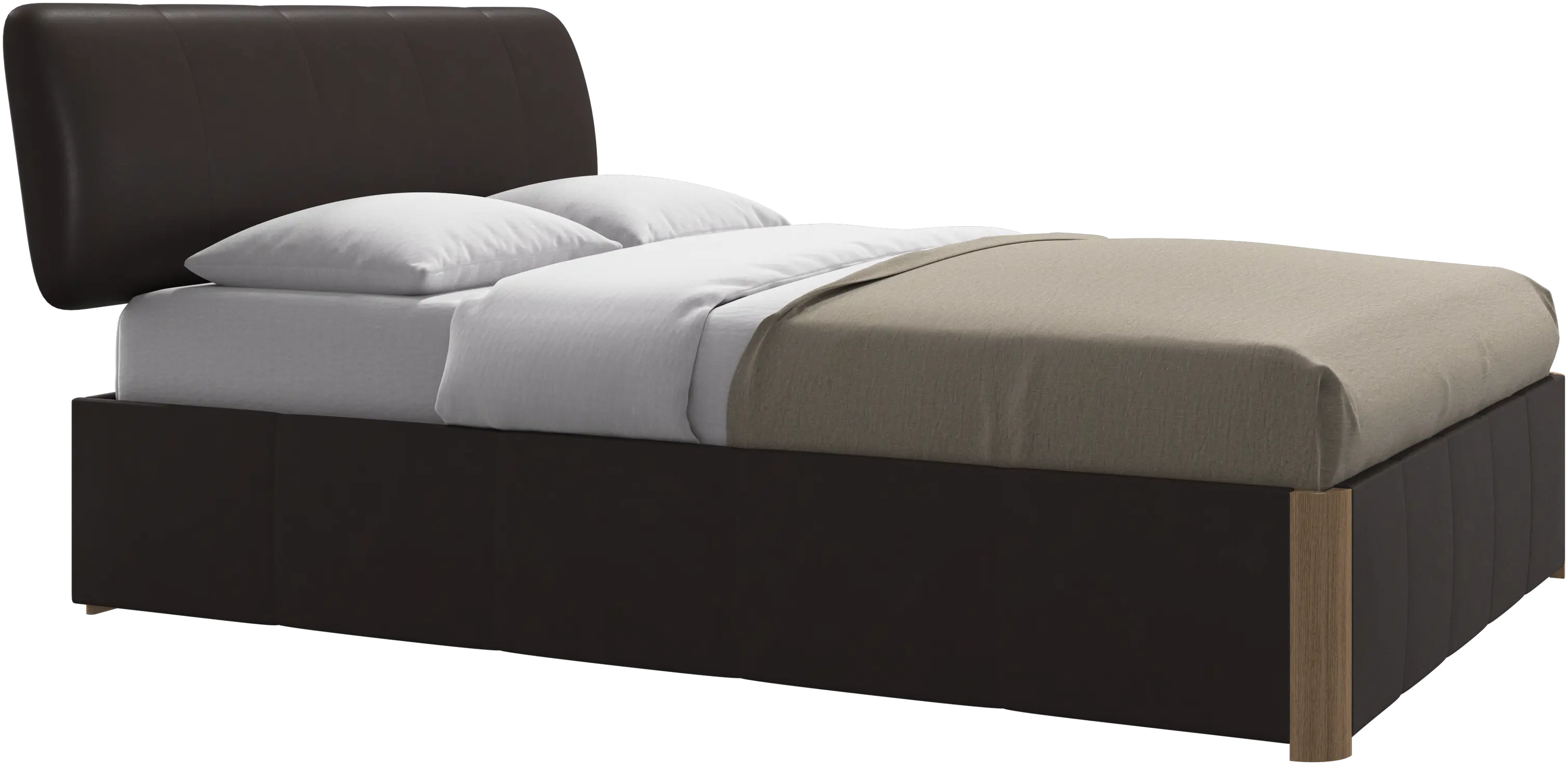 Element bed, bed-mounted headboard, with slats, excl. mattress