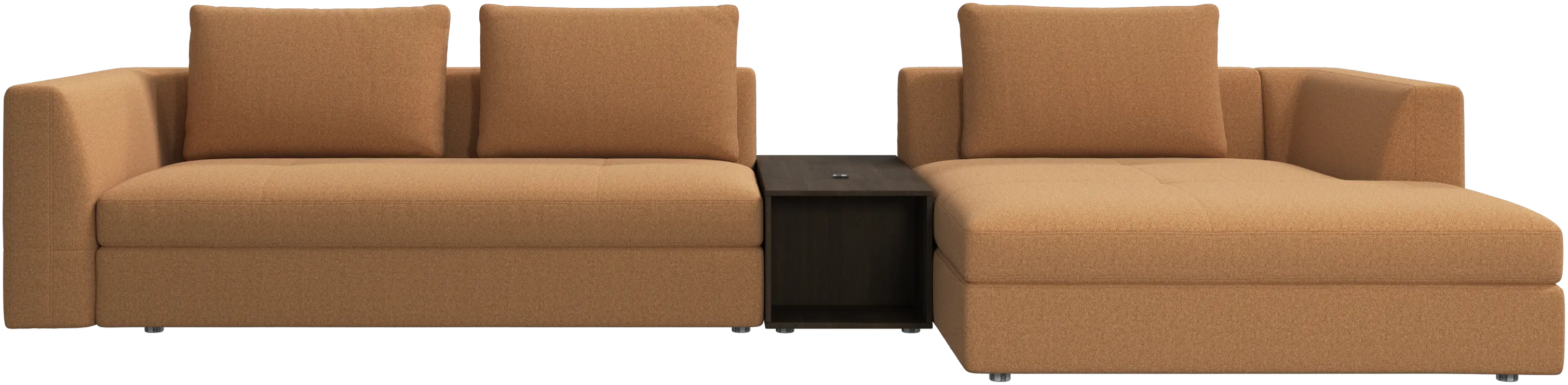 Bergamo chaise longue sofa with storage