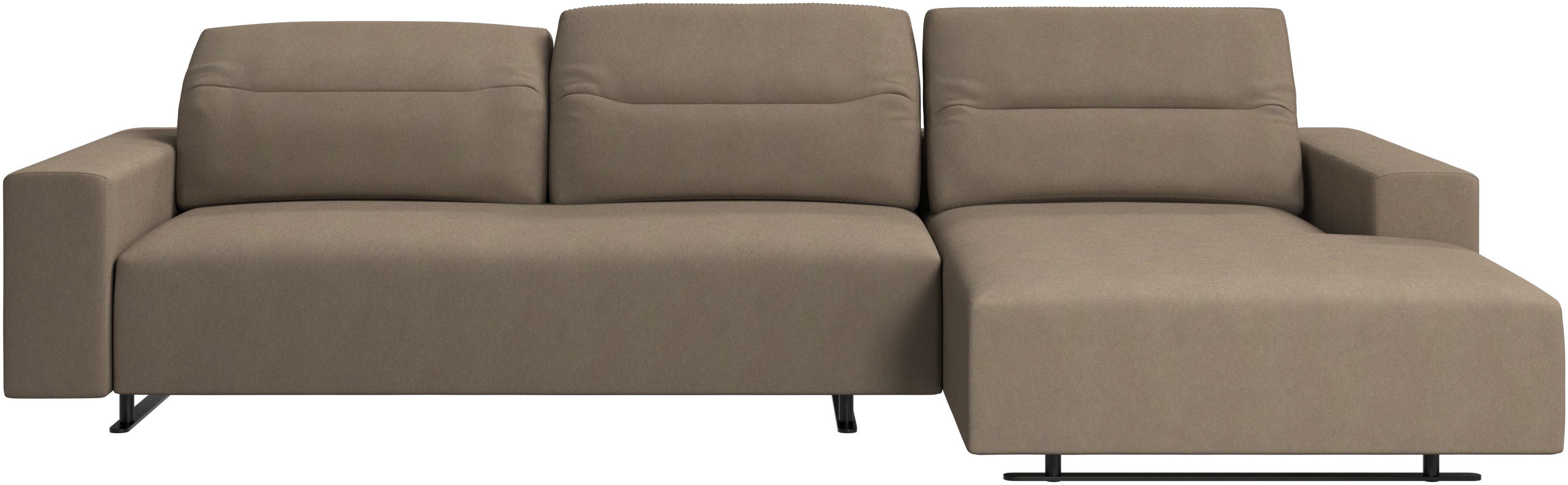 Hampton sofa med justerbar ryg, lounge modul og opbevaring højre side