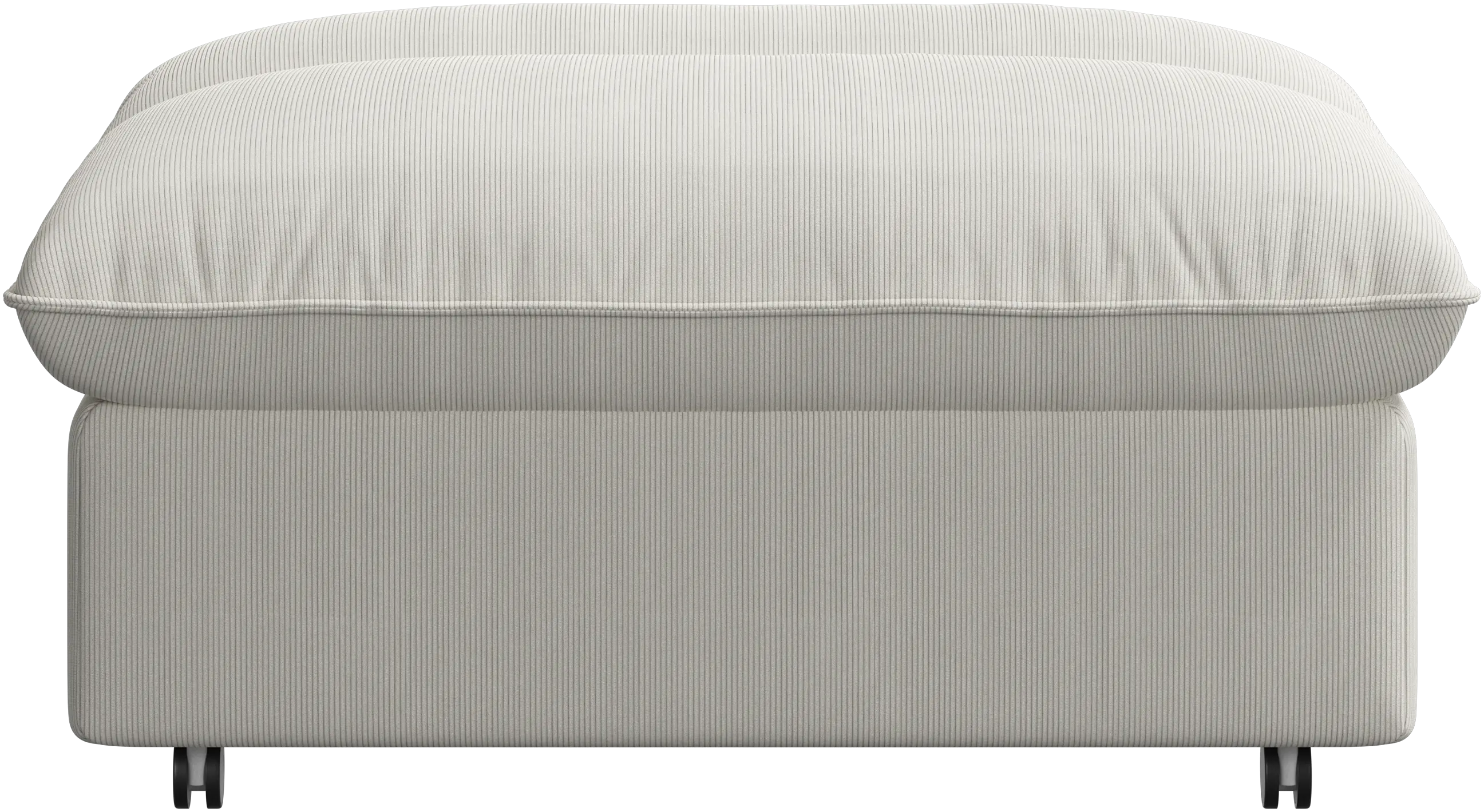 Southampton pouf on wheels with storage