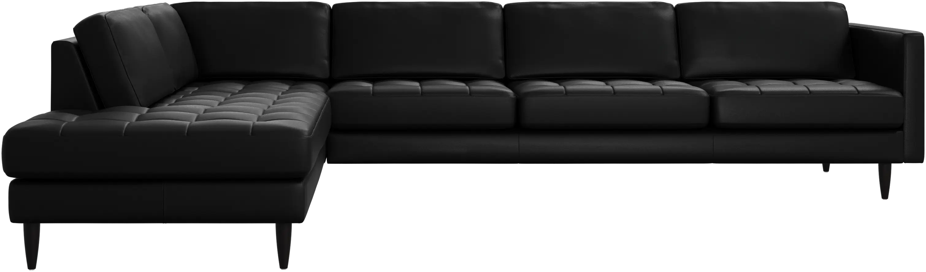 Osaka corner sofa with lounging unit, tufted seat