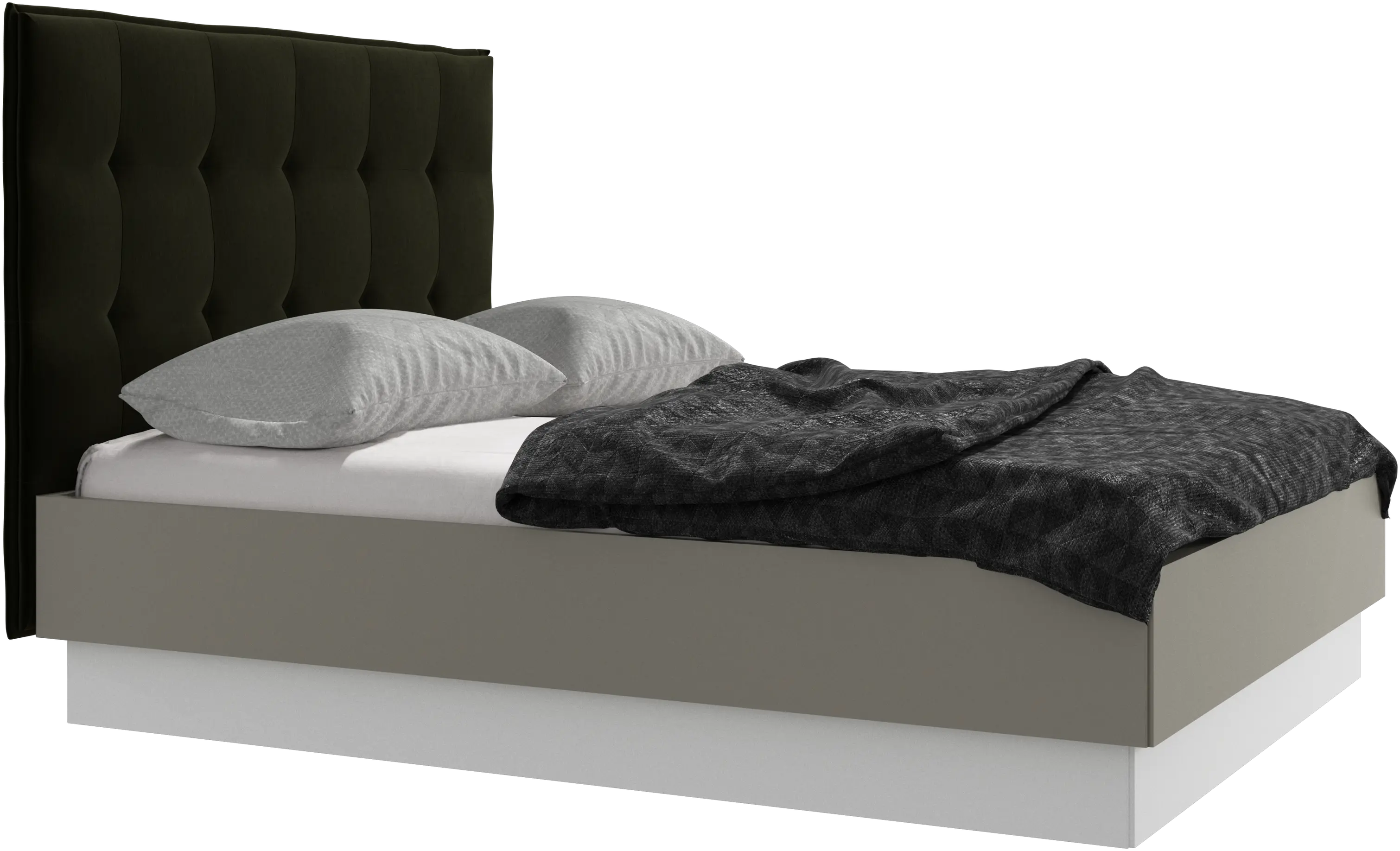 Lugano storage bed with lift-up frame and slats, excl. mattress