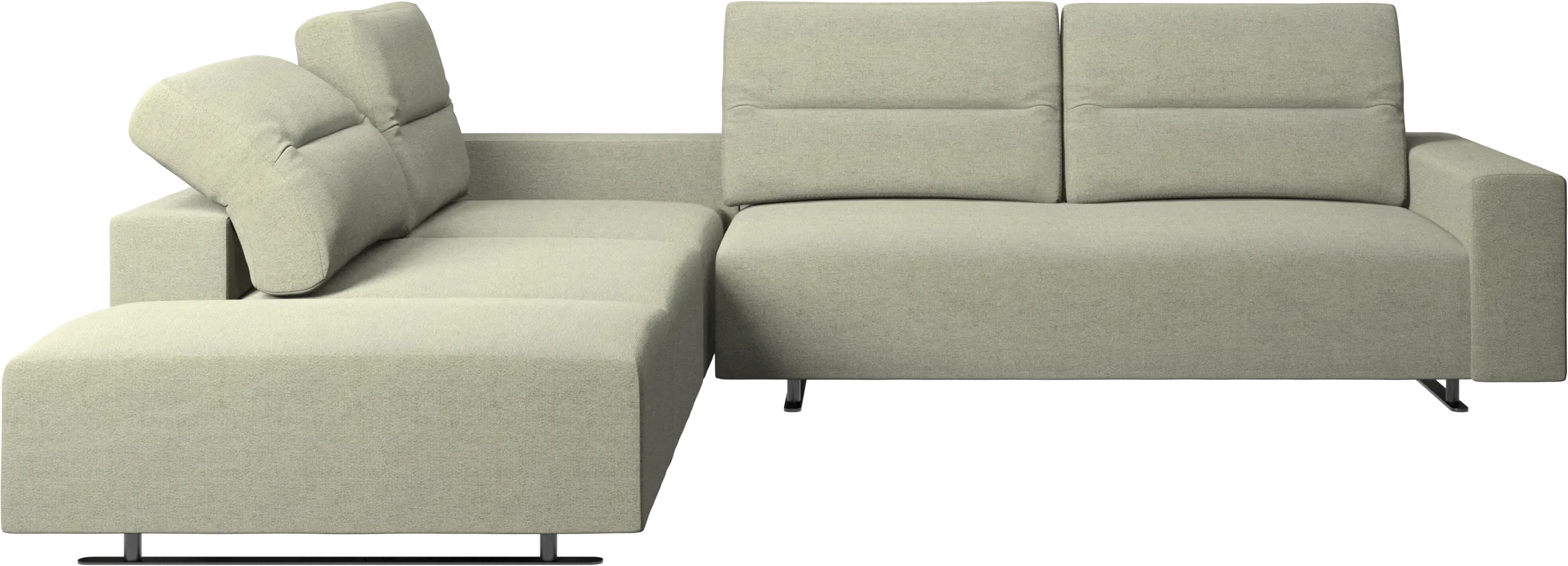 Hampton corner sofa with adjustable back and lounging unit