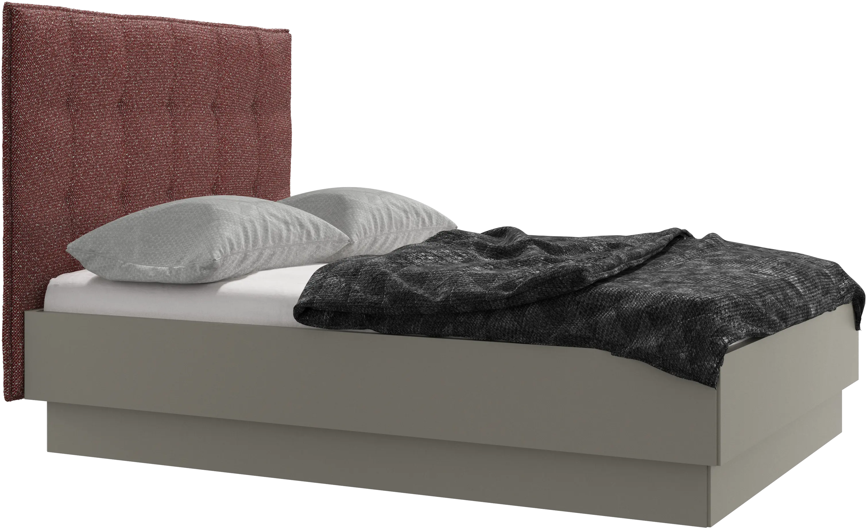Lugano storage bed with lift-up frame and slats, excl. mattress