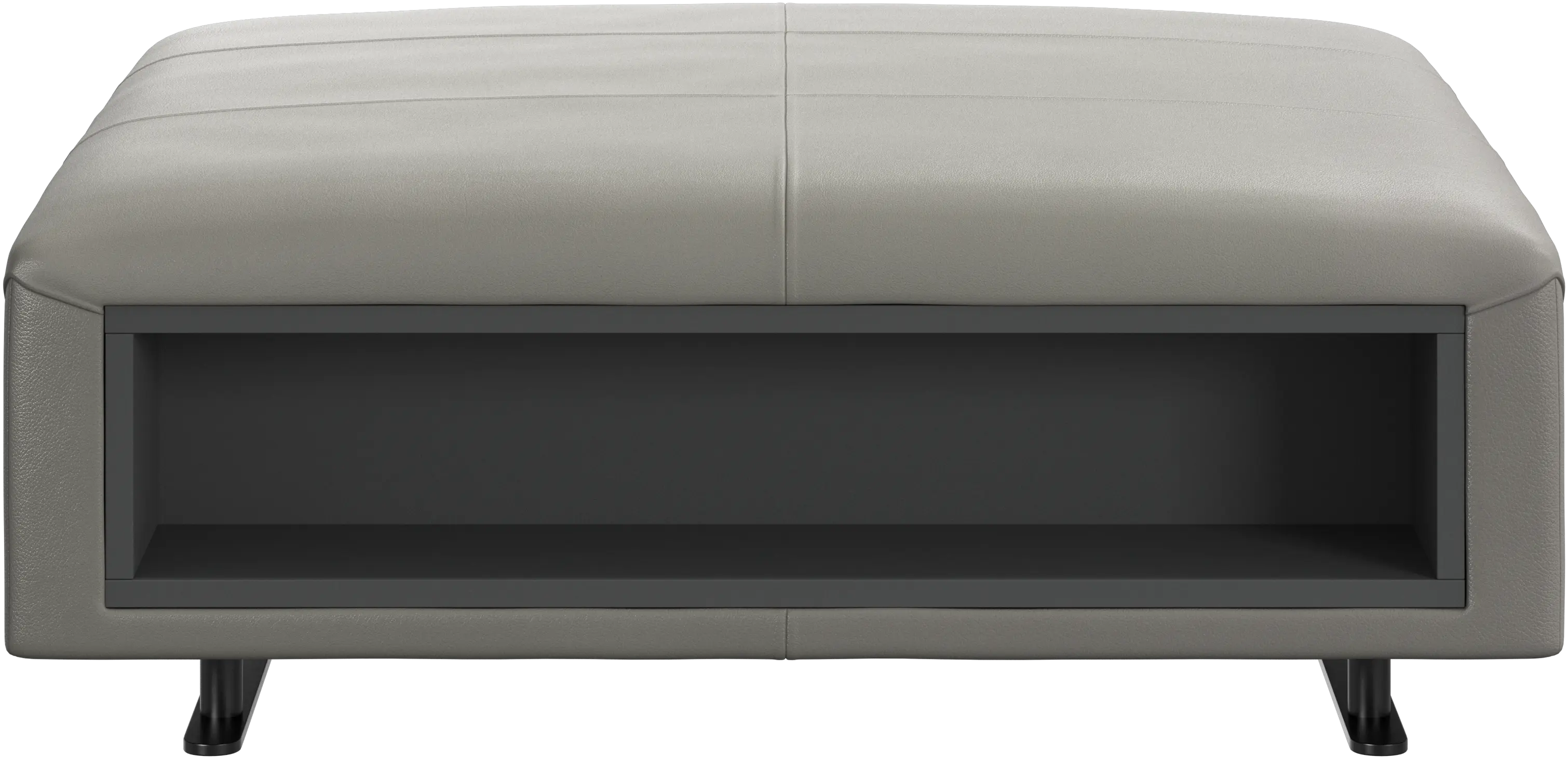 Hampton footstool with storage left and right sides