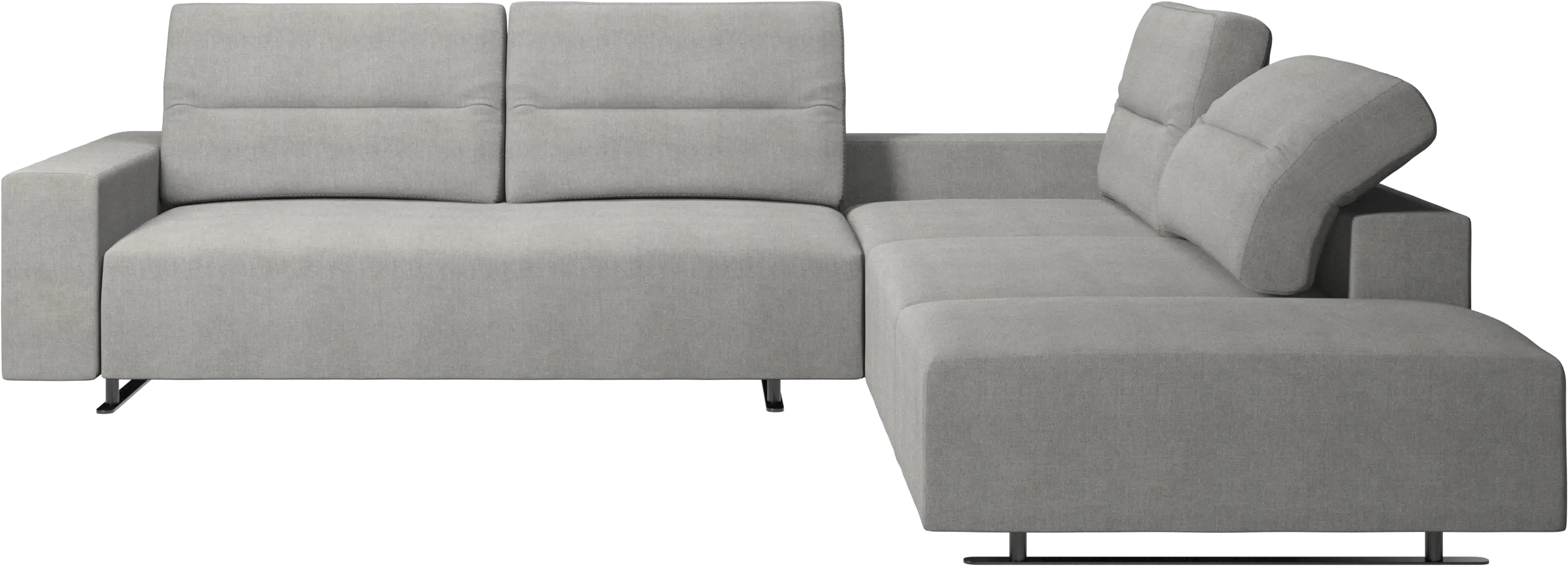 Hampton corner sofa with adjustable back and storage on left side