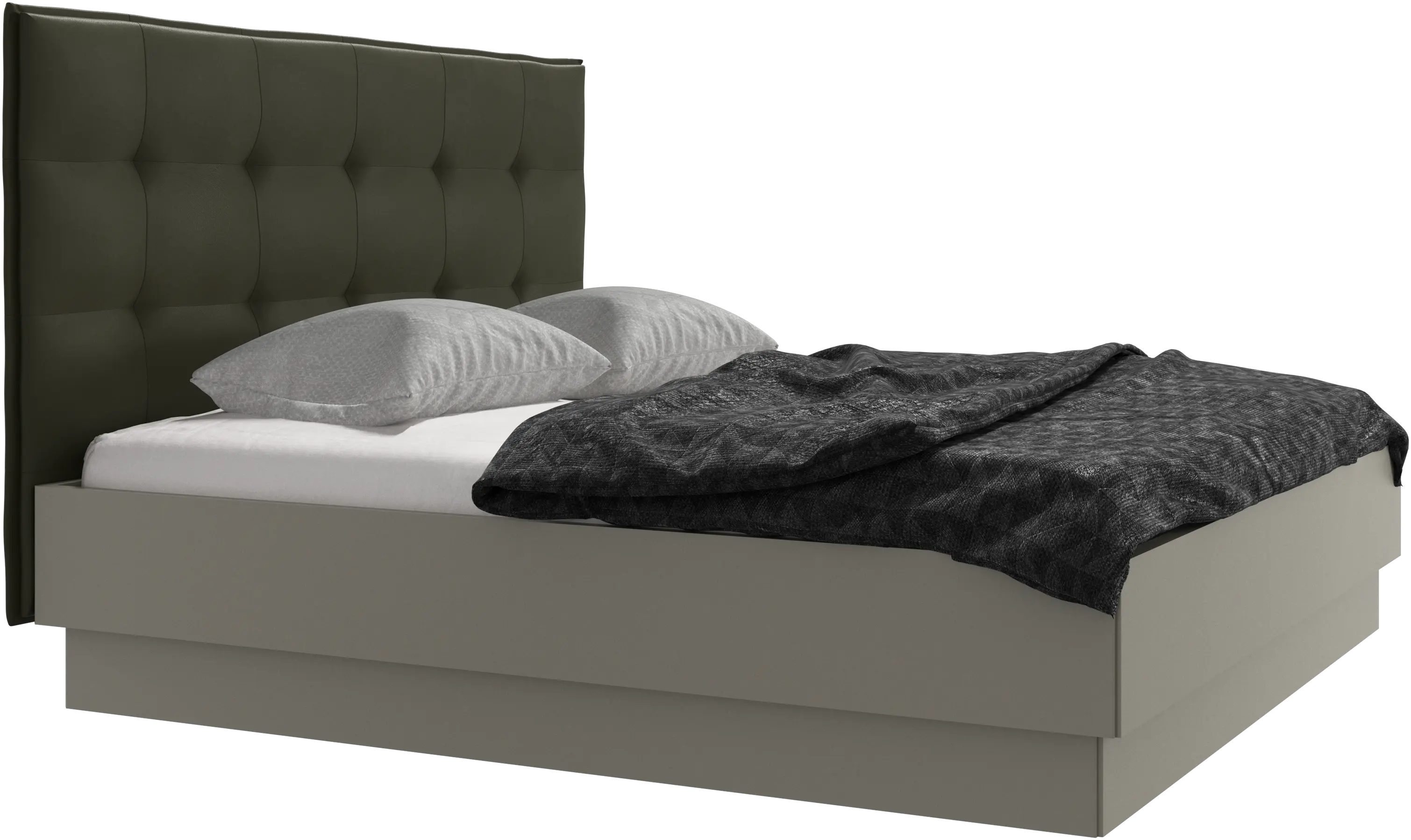 Lugano storage bed with lift-up frame and slats, excl. mattress