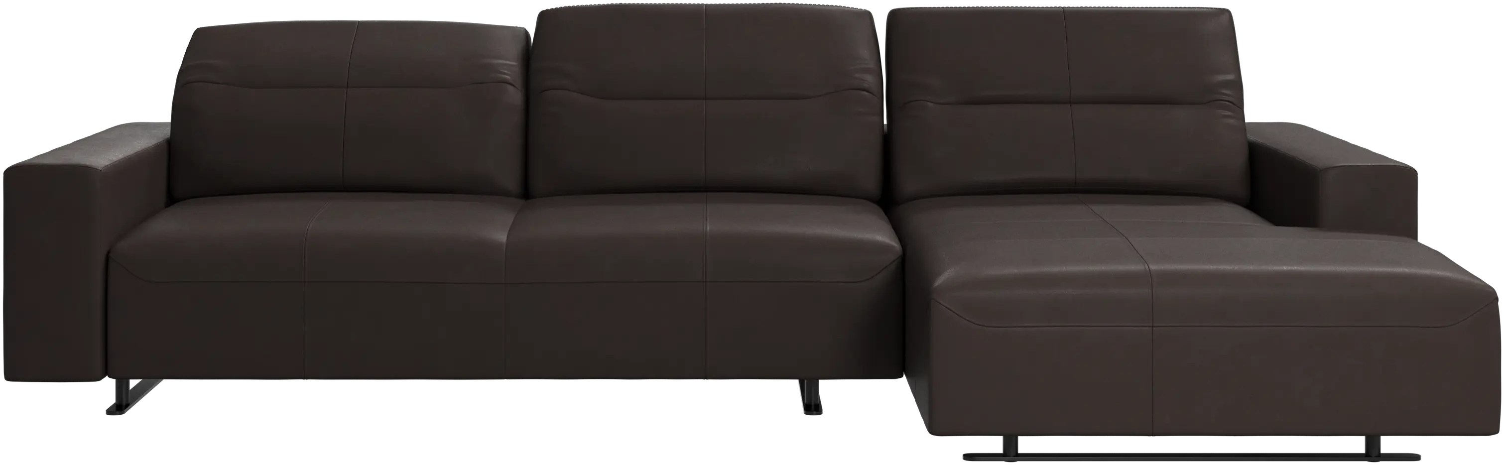 Hampton sofa with adjustable back, resting unit and storage both sides