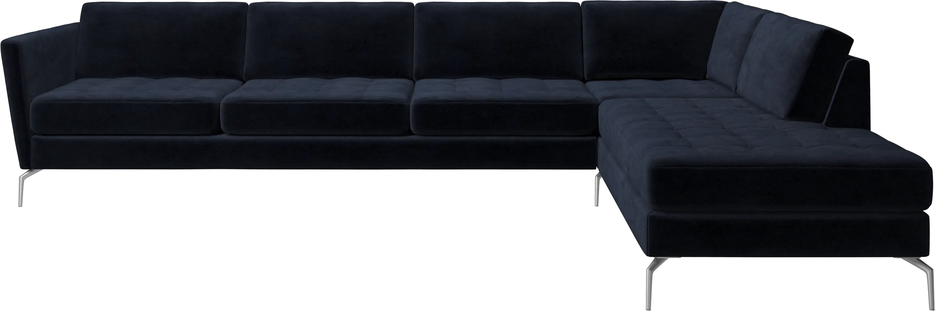 Osaka corner sofa with lounging unit, tufted seat