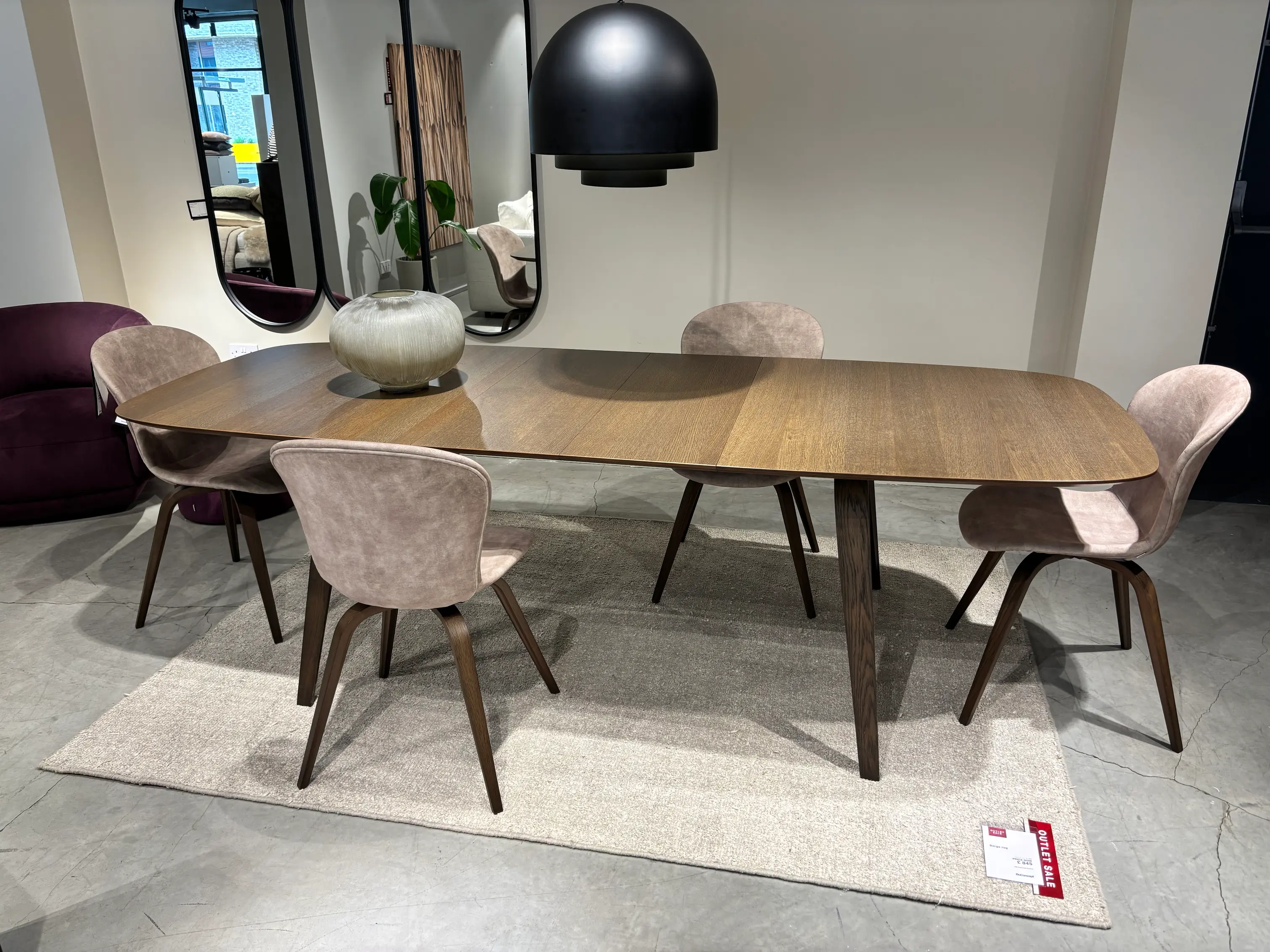 Dining tables Hauge Dining Set - Extendable dining table with 4x Dining chairs
