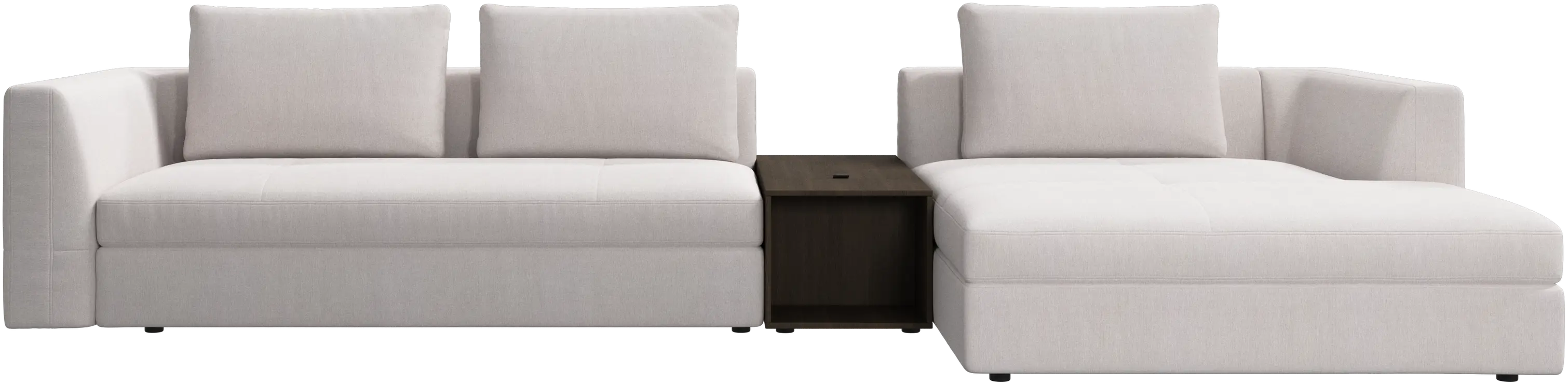 Bergamo chaise longue sofa with storage
