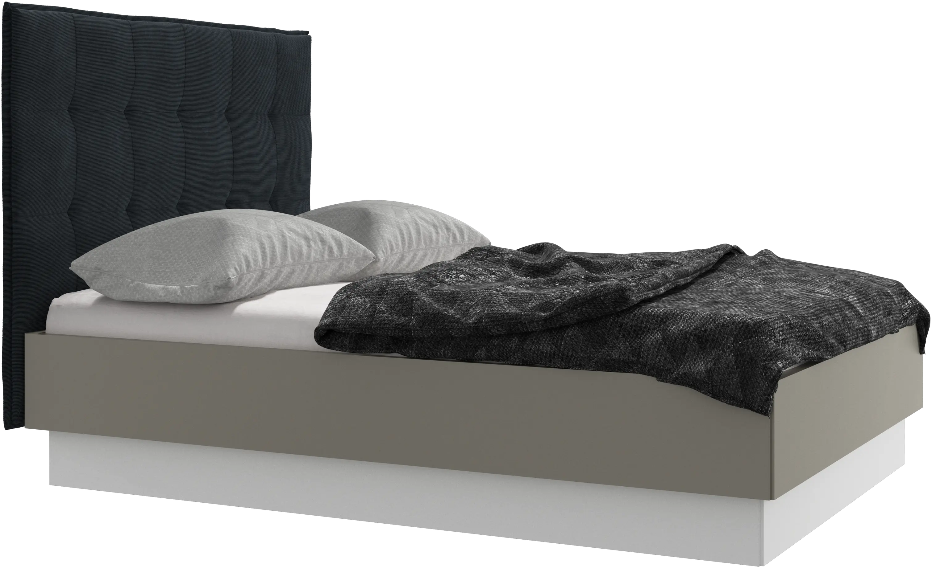 Lugano storage bed with lift-up frame and slats, excl. mattress