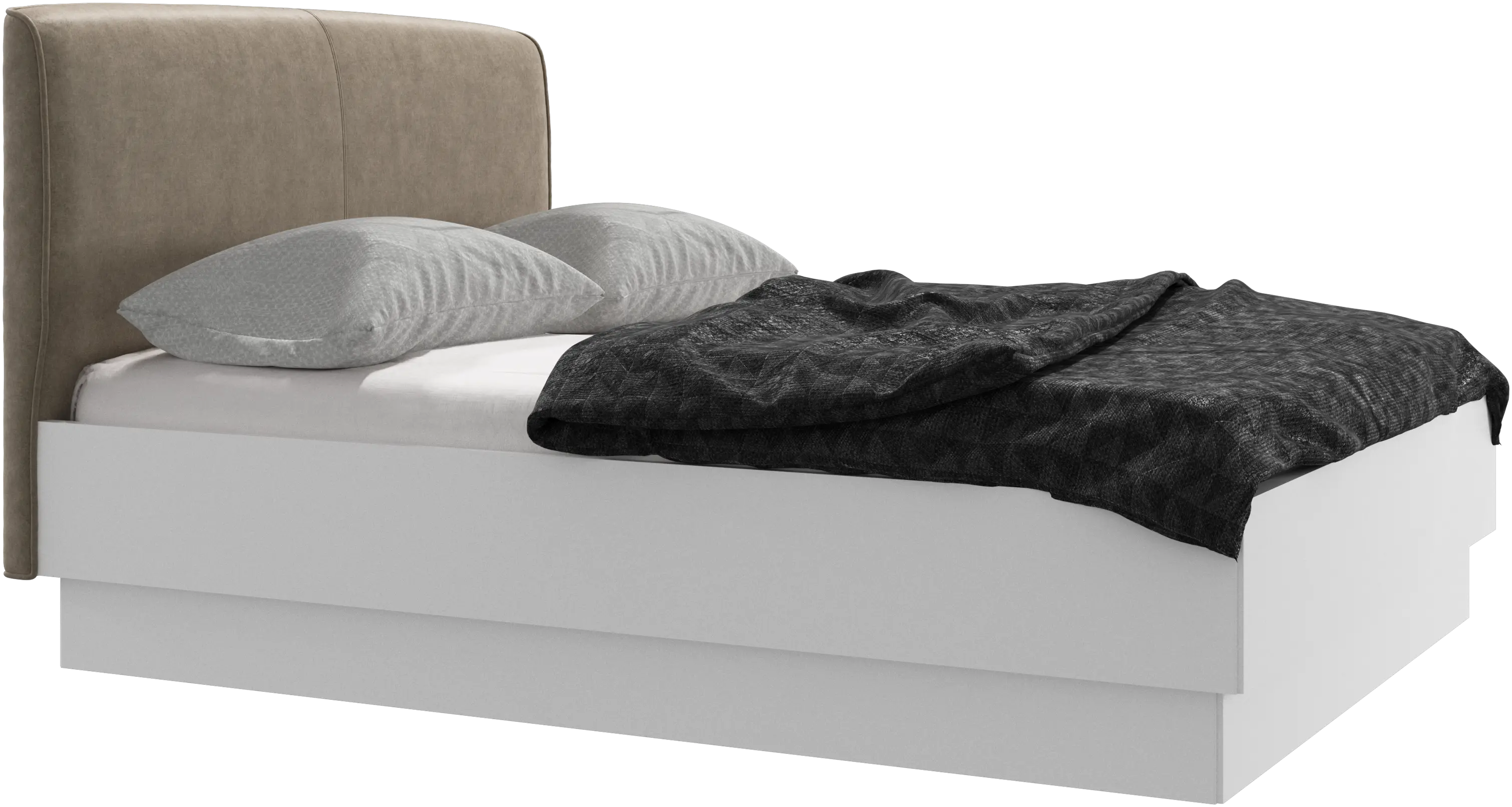 Houston, helklädd säng med förvaring