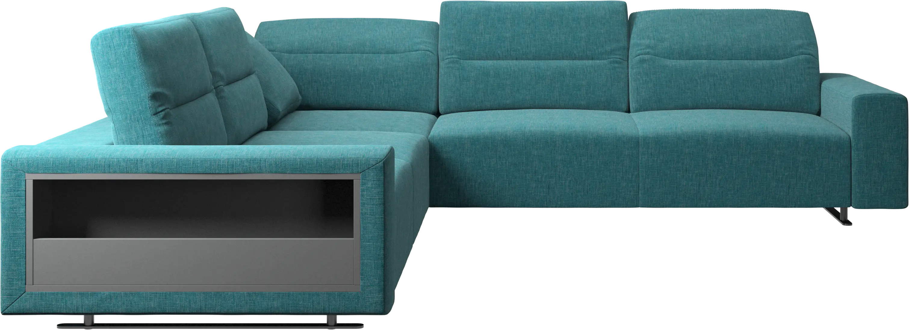 Hampton corner sofa with adjustable back and storage