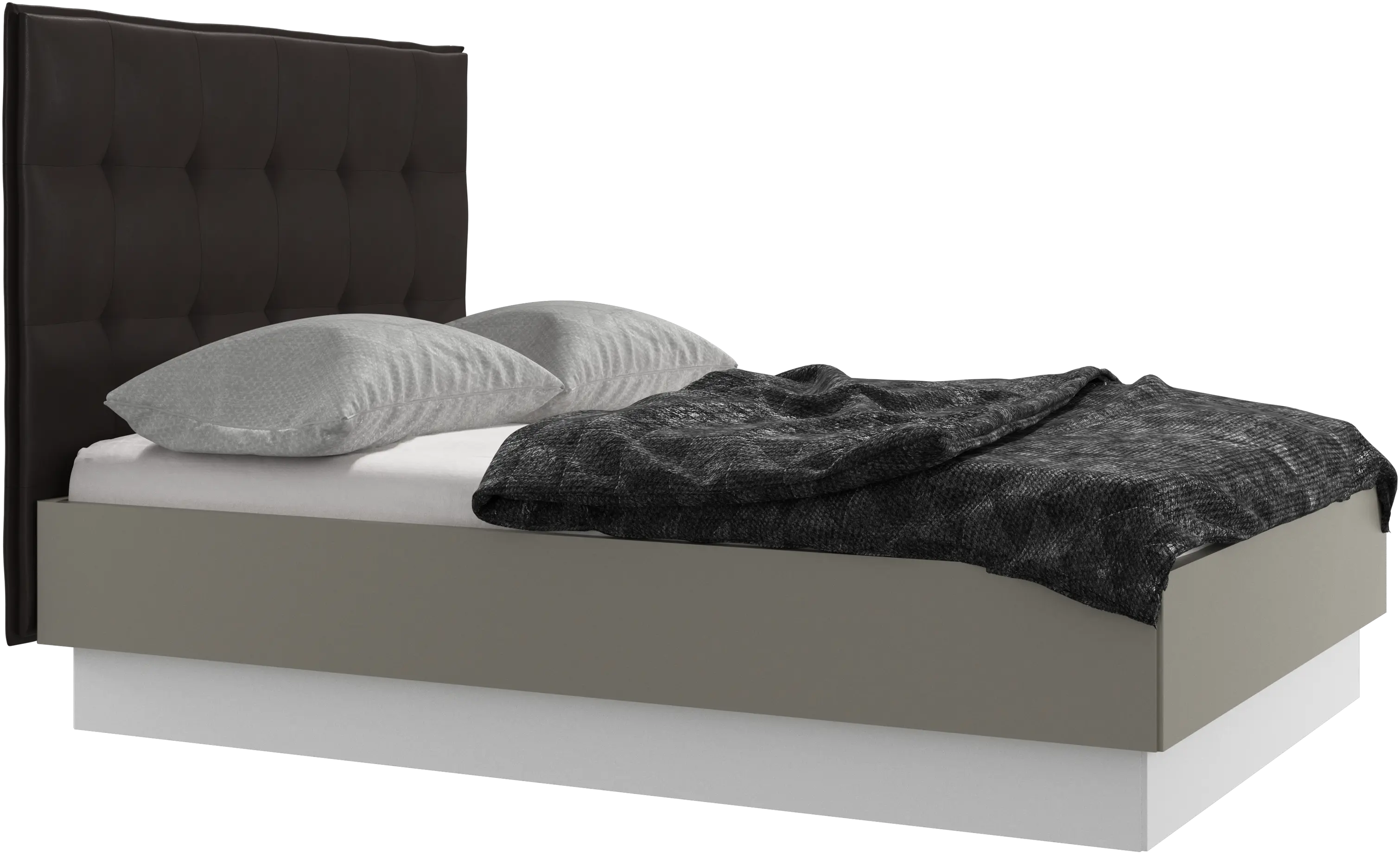 Lugano storage bed with lift-up frame and slats, excl. mattress