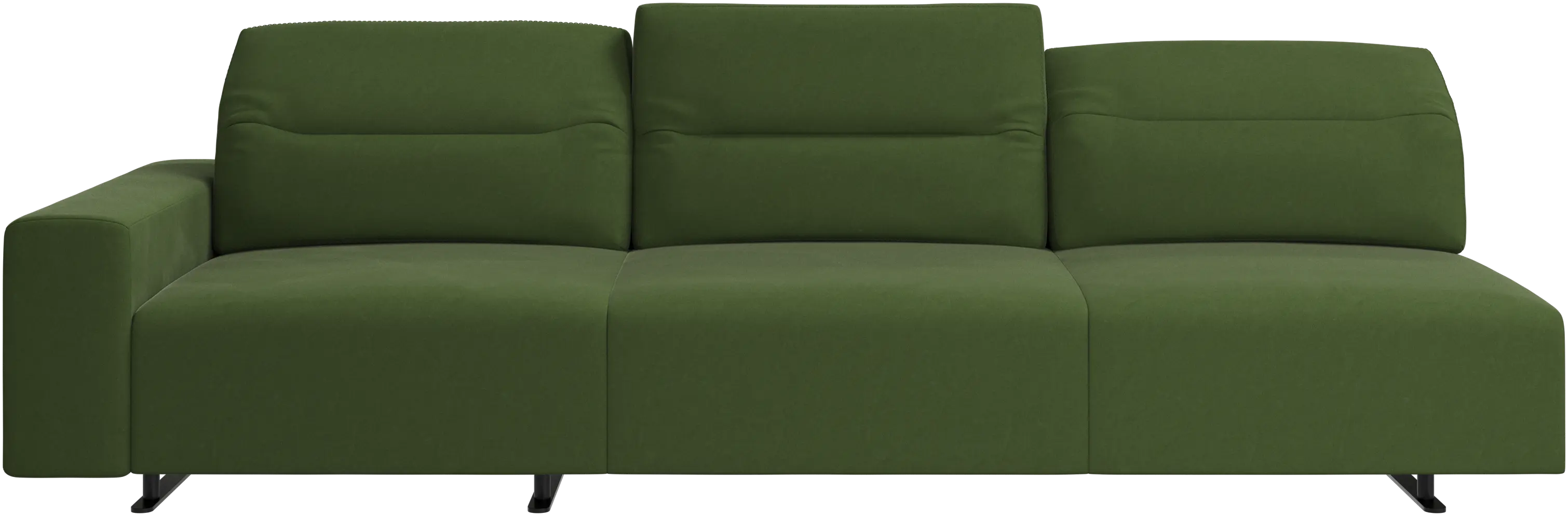 Hampton sofa with adjustable back and storage on the left side