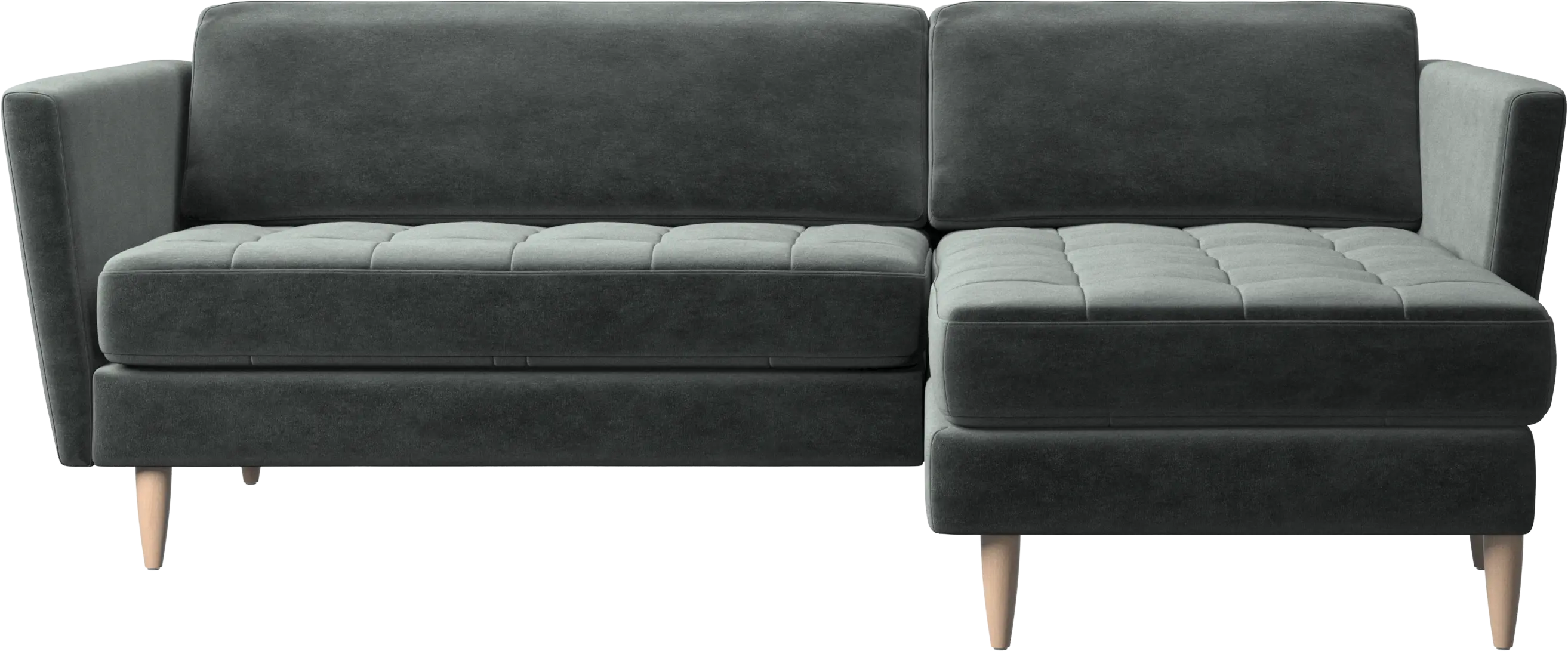 Osaka sofa with resting unit, tufted seat