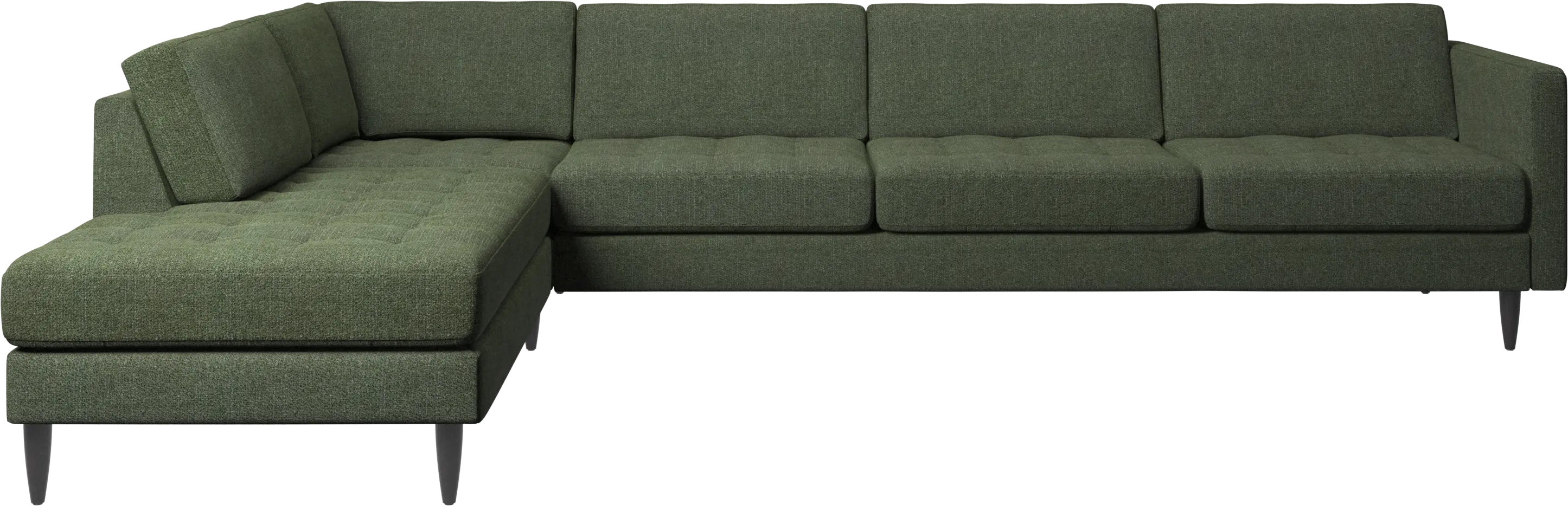 Osaka corner sofa with lounging unit, tufted seat