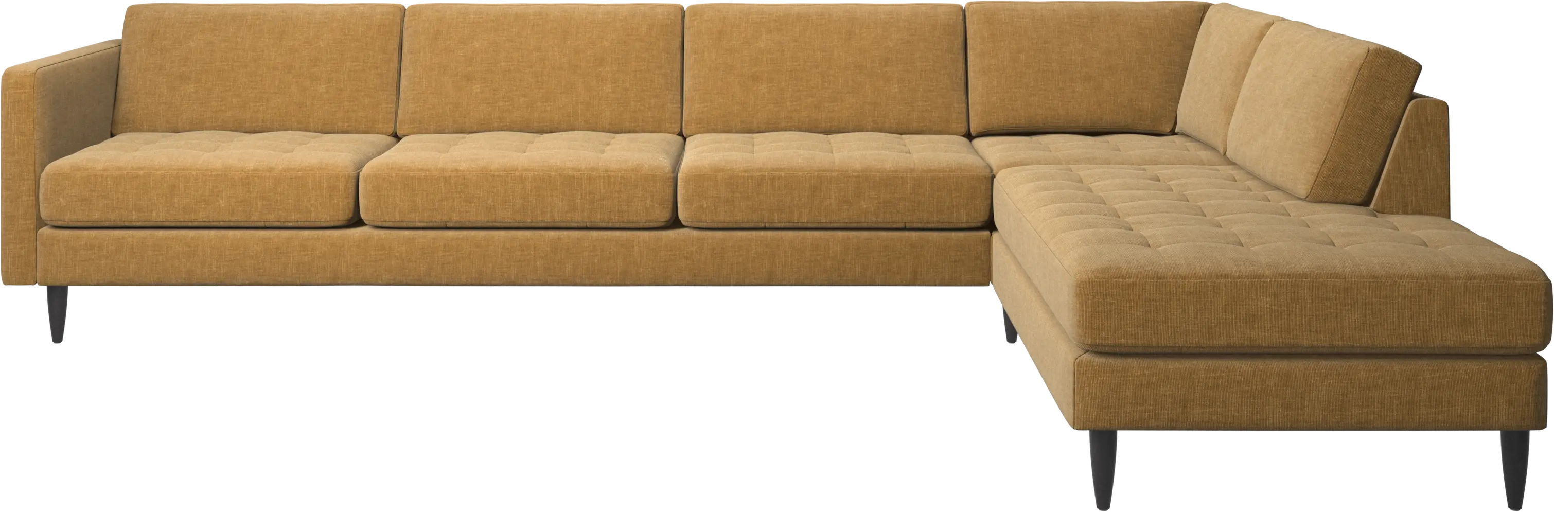 Osaka corner sofa with lounging unit, tufted seat